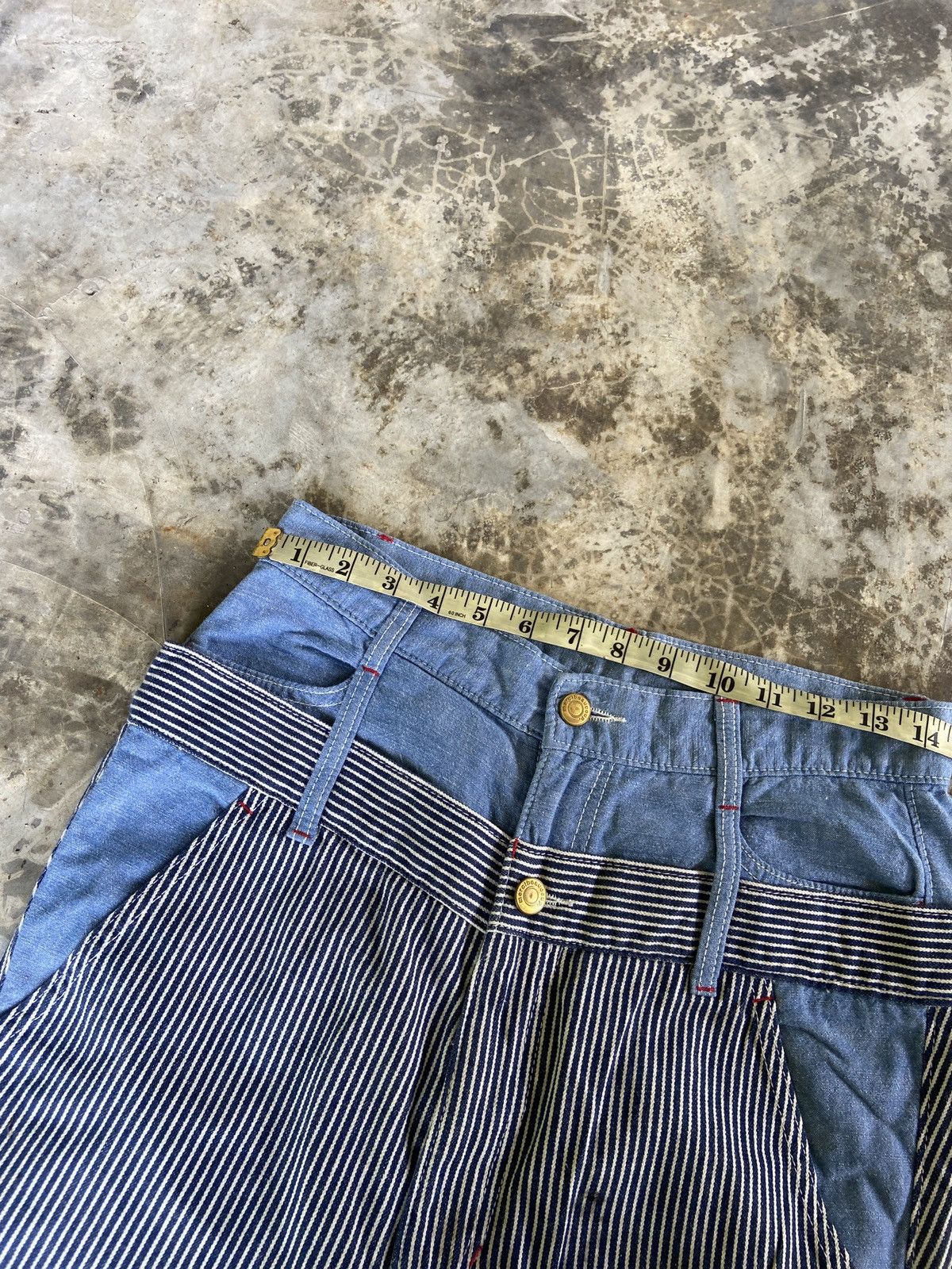 Issey Miyake × Japanese Brand × mercibeaucoup Doublewaist Hickory Stripe Mercibeaucoup Pant Size US 30 / EU 46 - 3 Thumbnail
