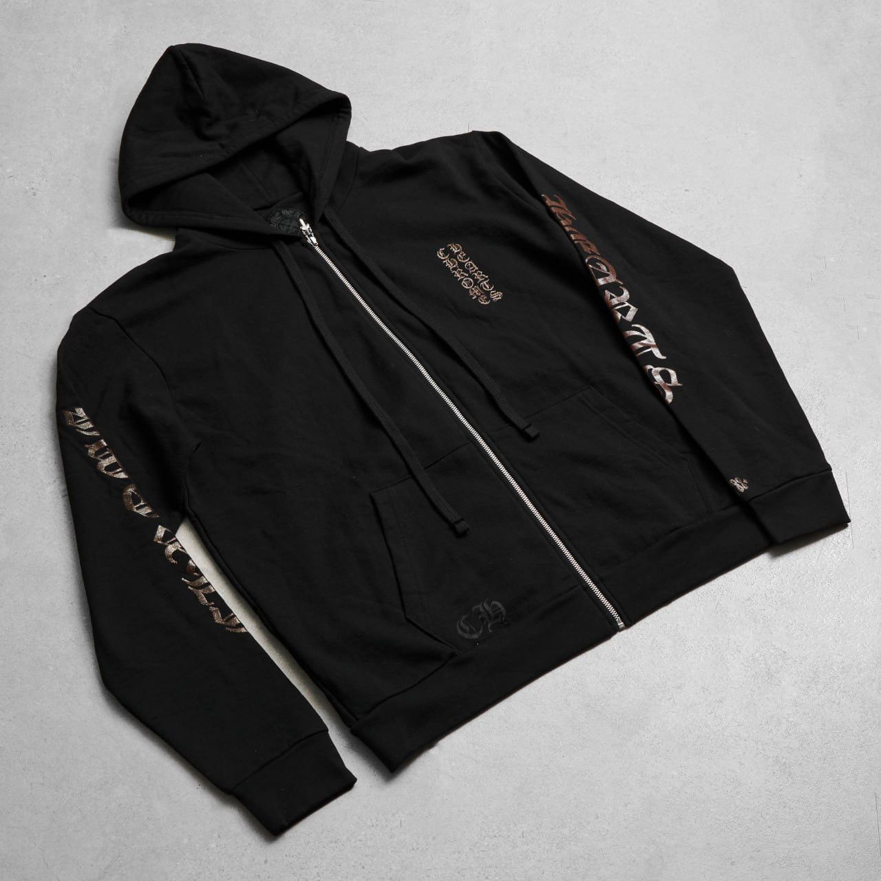 Chrome Hearts CHROME HEARTS Vertical Logo Glitter Zip Hoodie Size US M / EU 48-50 / 2 - 2 Thumbnail