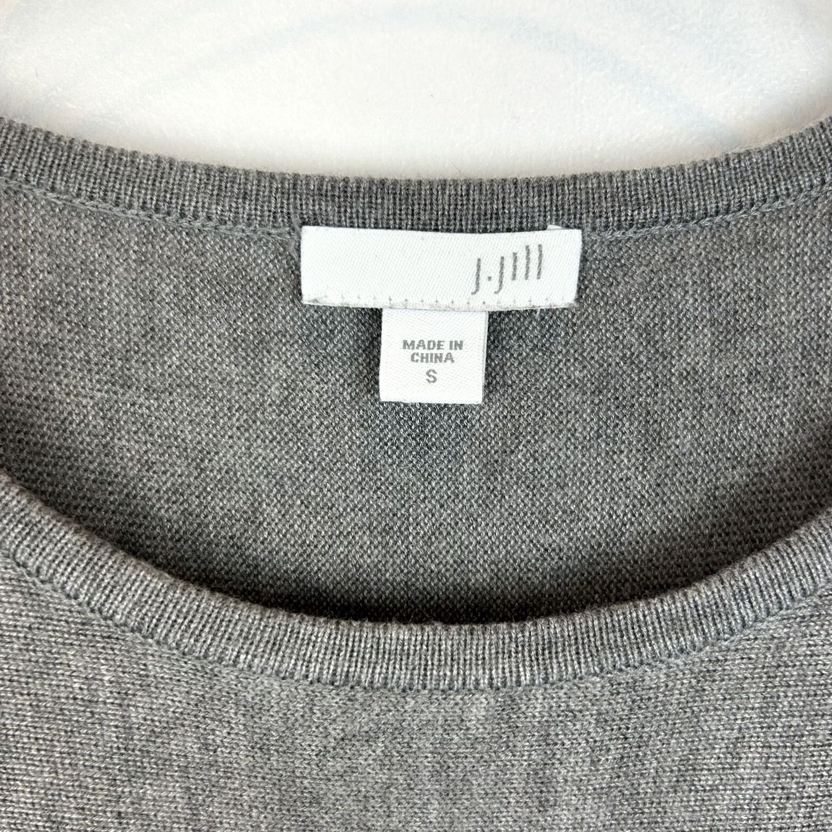 J. Jill J Jill Sweater Dress Tunic Gray Womans S Viscose Wool Blend Top Side Slits Size S / US 4 / IT 40 - 3 Thumbnail