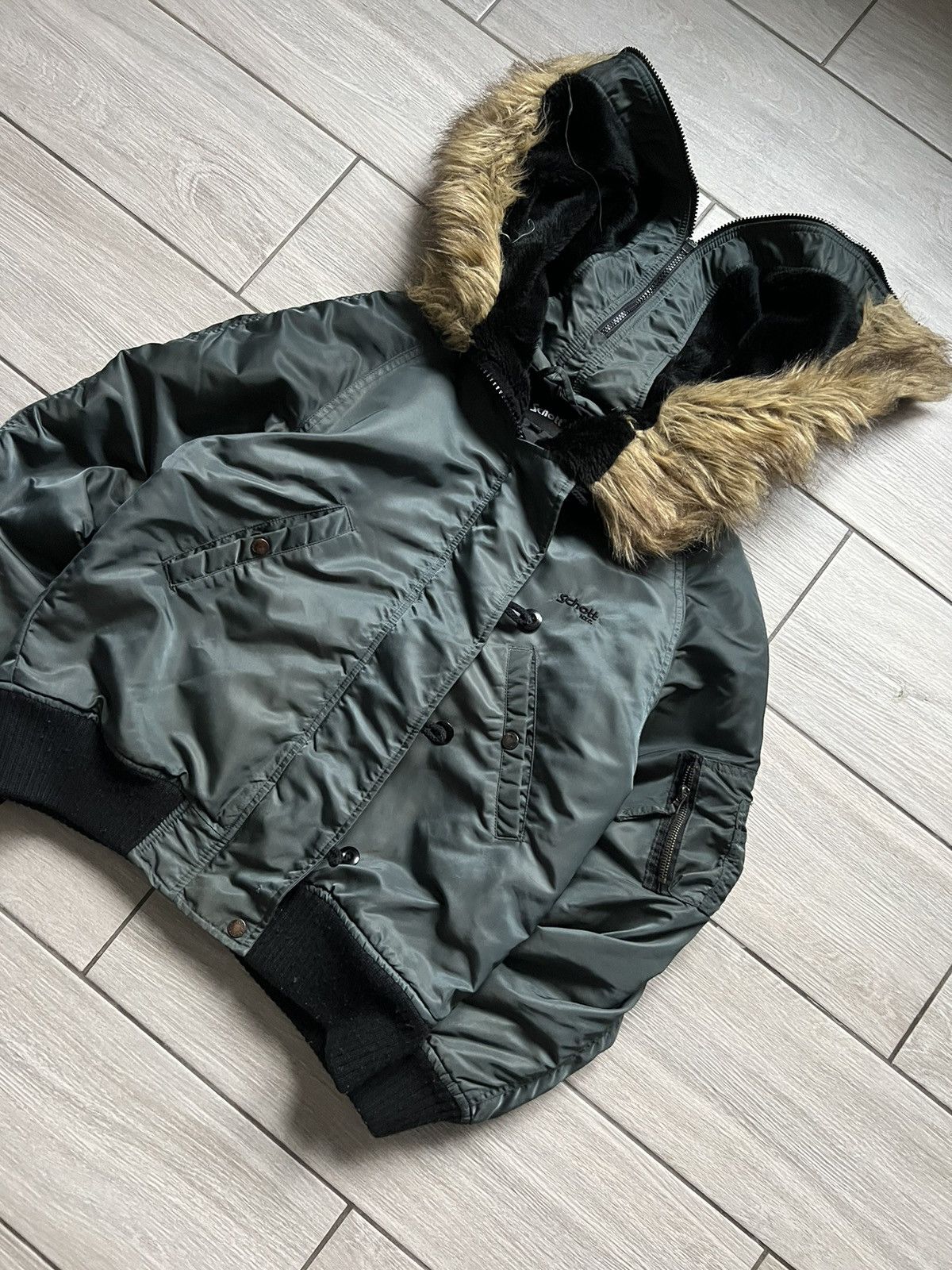 If Six Was Nine Vintage Japanese Scott Cropped Fur LGB Style Bomber Jacket Size US L / EU 52-54 / 3 - 3 Thumbnail