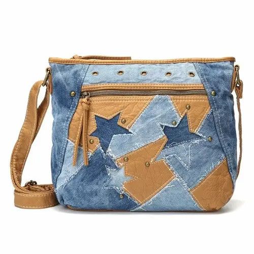Shoulder Bag Star Patchwork Jeans