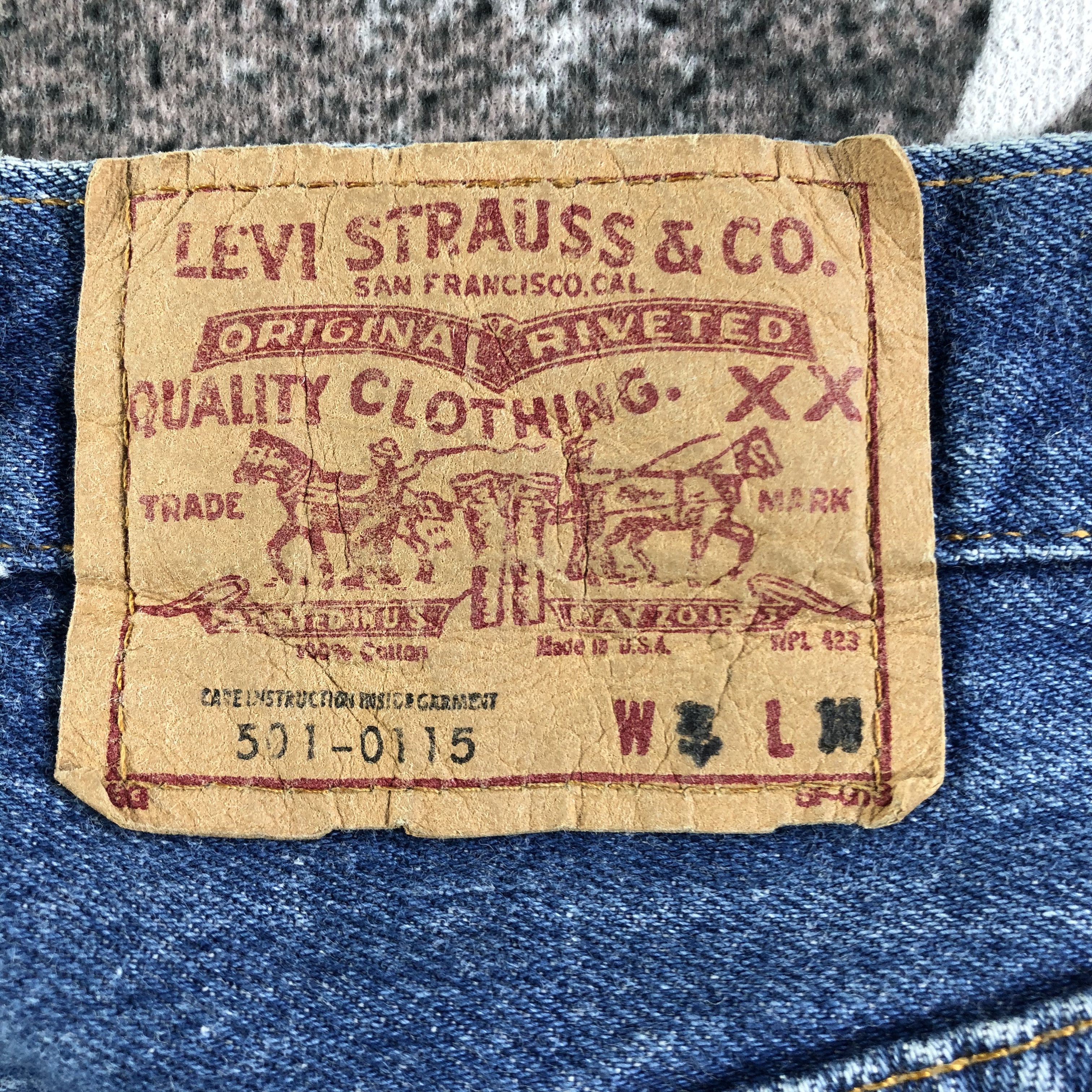 Levi's Vintage 80s Levis 501 Jeans Blue Wash Denim KJ2360 Size US 30 / EU 46 - 5 Thumbnail