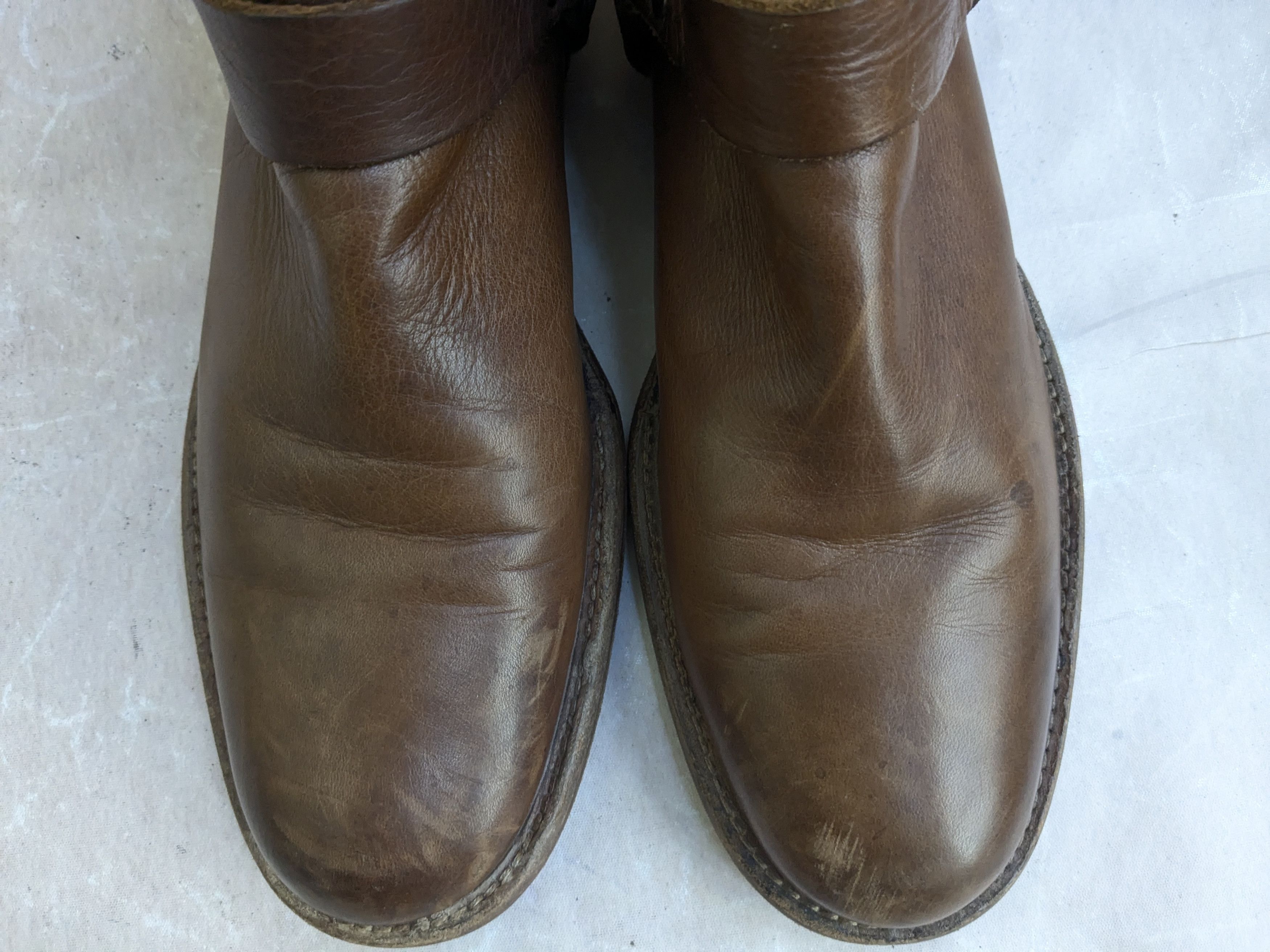 Frye Frye Harness Boots Brown Leather 9 D Leather Buckle Size US 9 / EU 42 - 3 Thumbnail