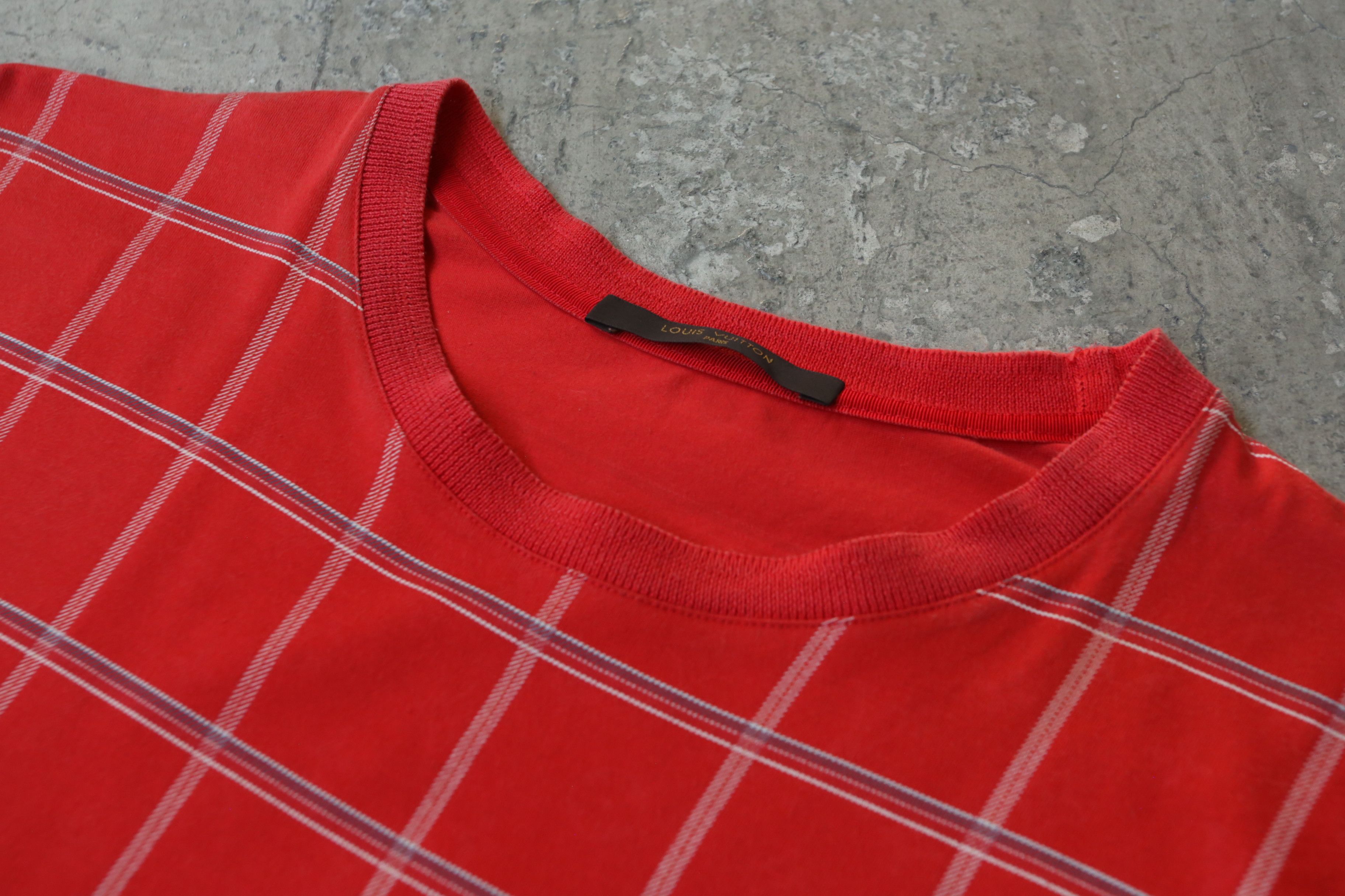 Kim Jones Louis Vuitton - KJ - Pre-Fall 2016 - Monogram Check Tee Size US L / EU 52-54 / 3 - 4 Thumbnail