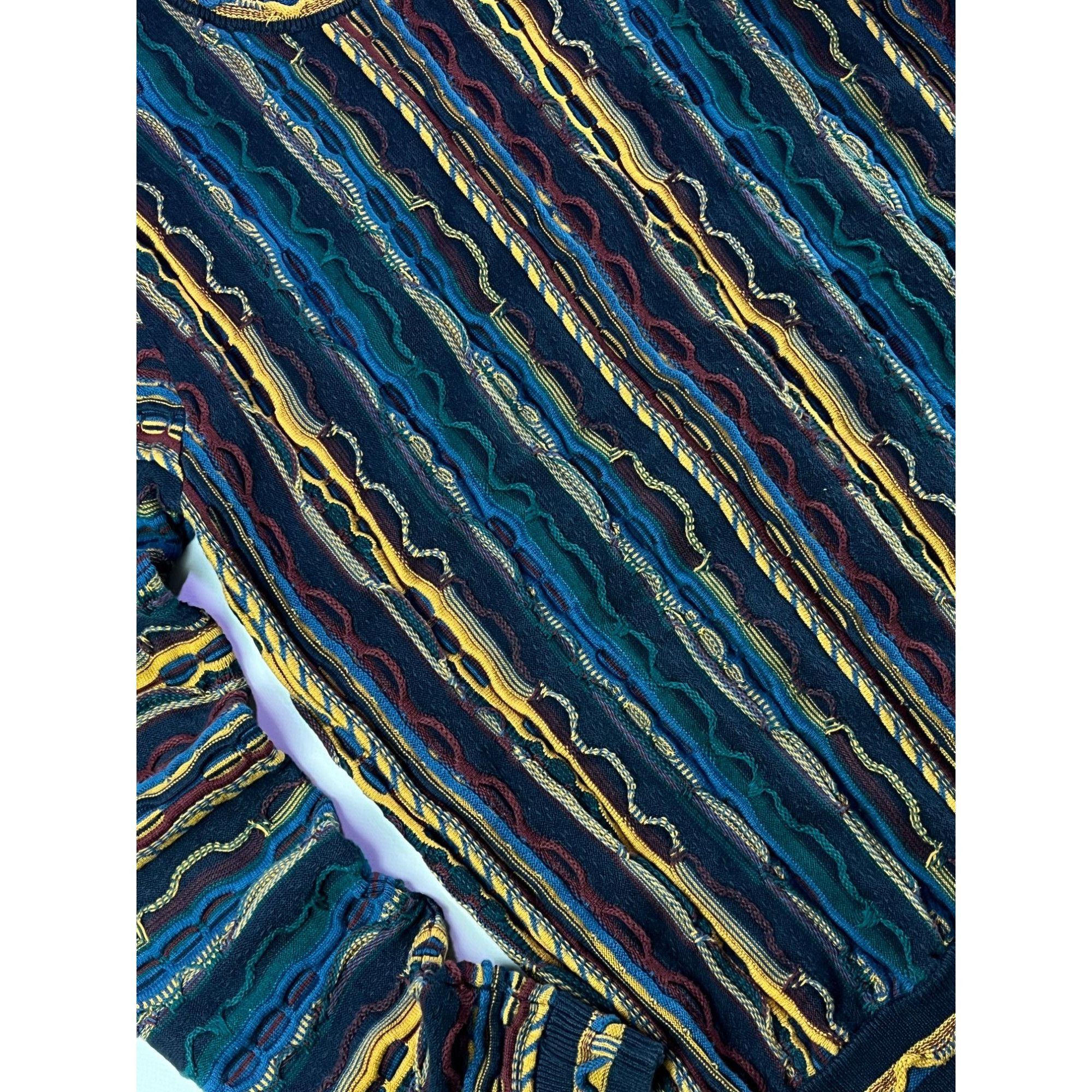 Rare Coogi Style Knitted Multicolor Sweater By Rebel