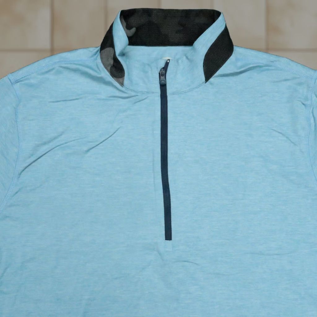 Vintage Greyson Pullover Mens Large Blue Quarter Zip Tate Performance Golf Sweater Size US L / EU 52-54 / 3 - 1 Thumbnail