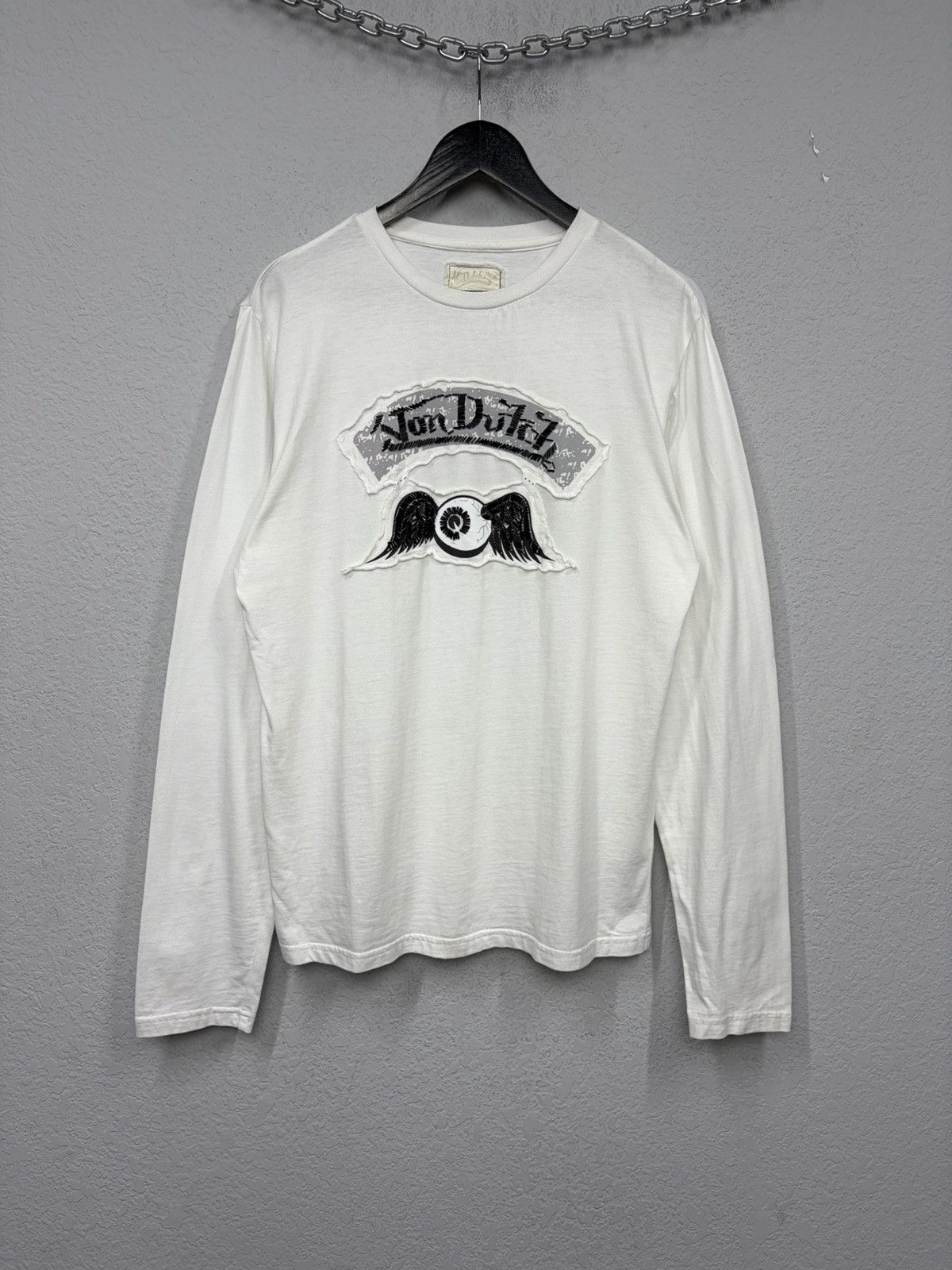 Von Dutch Vintage y2k Von Dutch White Longs-levee Embossed Logo Tee Size US XL / EU 56 / 4 - 10 Thumbnail