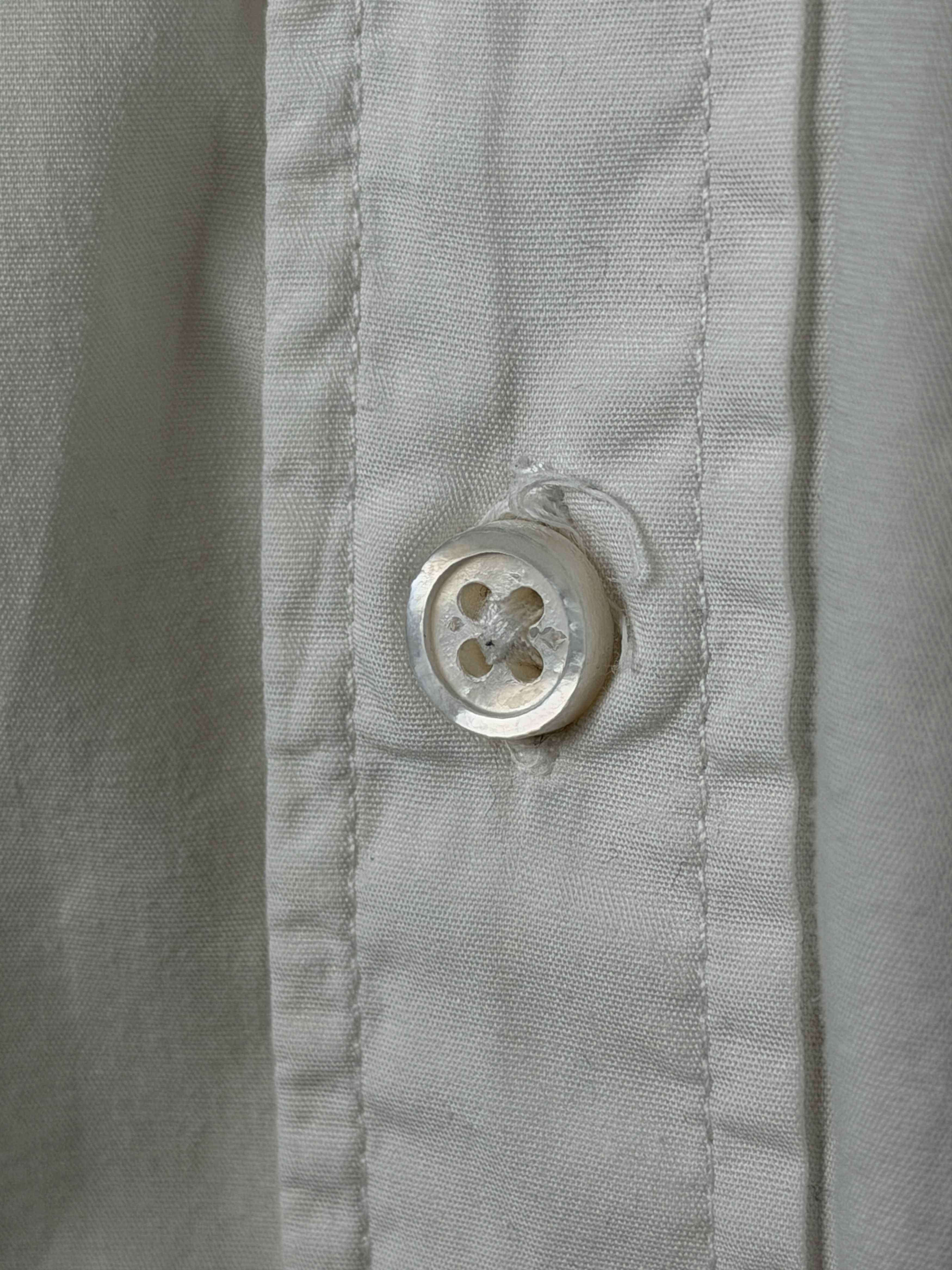 Engineered Garments 100s 2Ply Broadcloth Banded Collar Shirt Size US XL / EU 56 / 4 - 6 Thumbnail