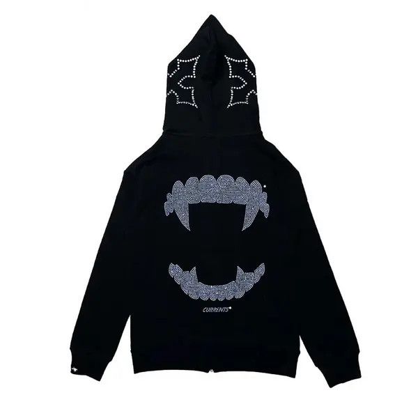 VIBE Y2k Graphic Full Zip Black Hoodie Gothic Punk Style Size US L / EU 52-54 / 3 - 3 Thumbnail