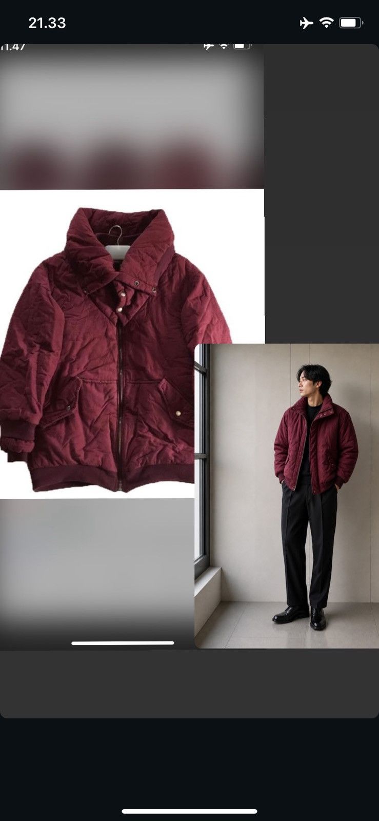 Vintage Japanese Brand Number Nine Double Sleeve Maroon Jacket Size US L / EU 52-54 / 3 - 1 Thumbnail