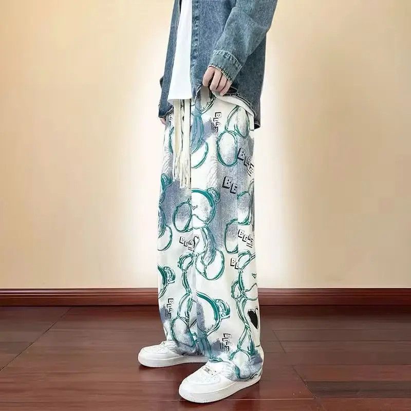 Japanese Brand Man Oversized Casual Pants Harajuku Style Wide Leg Straight Size US 30 / EU 46 - 1 Thumbnail
