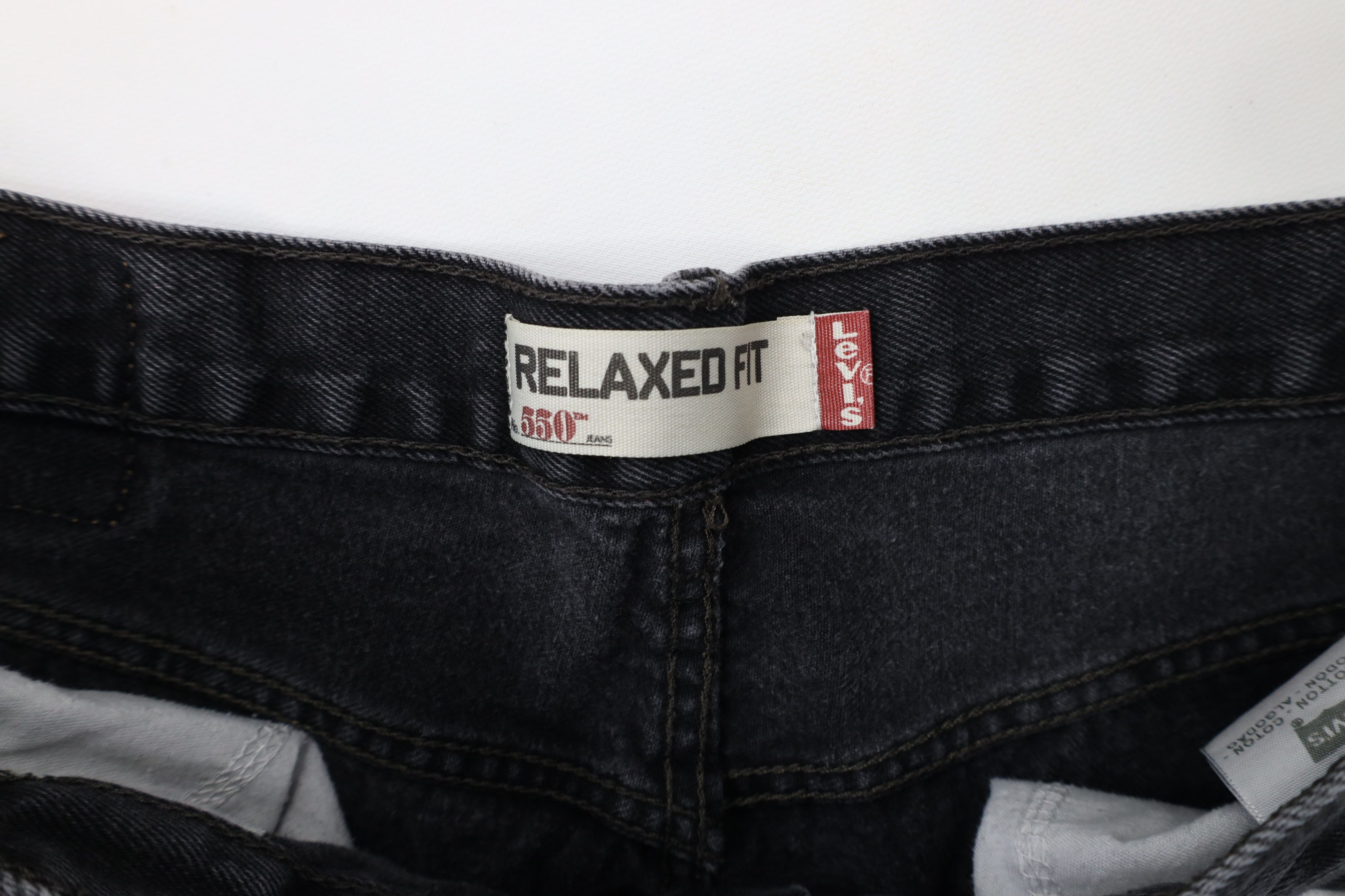 Levi's × Vintage Vintage Y2K Levis 550 Relaxed Fit Denim Jeans Black Cotton Size US 36 / EU 52 - 6 Thumbnail