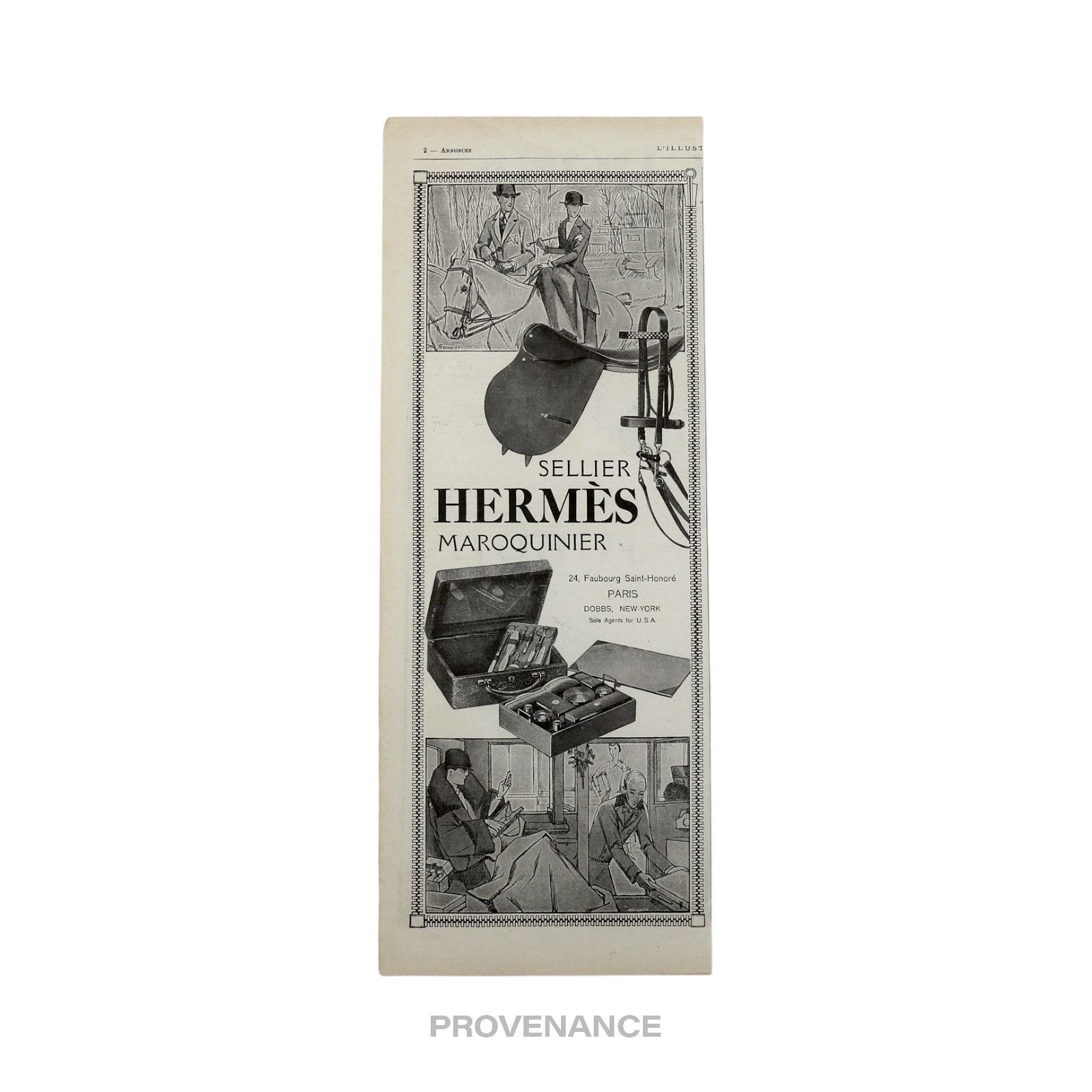 Hermes 🔴 Hermes Antique Vintage Newsprint Ad - SELLIER MAROQUINIER Size ONE SIZE - 3 Thumbnail