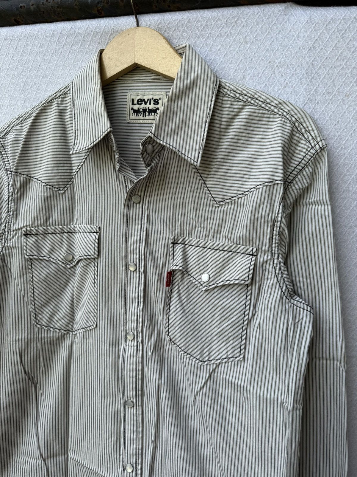 Levi's Levis striped button stone shirt Size US L / EU 52-54 / 3 - 4 Thumbnail