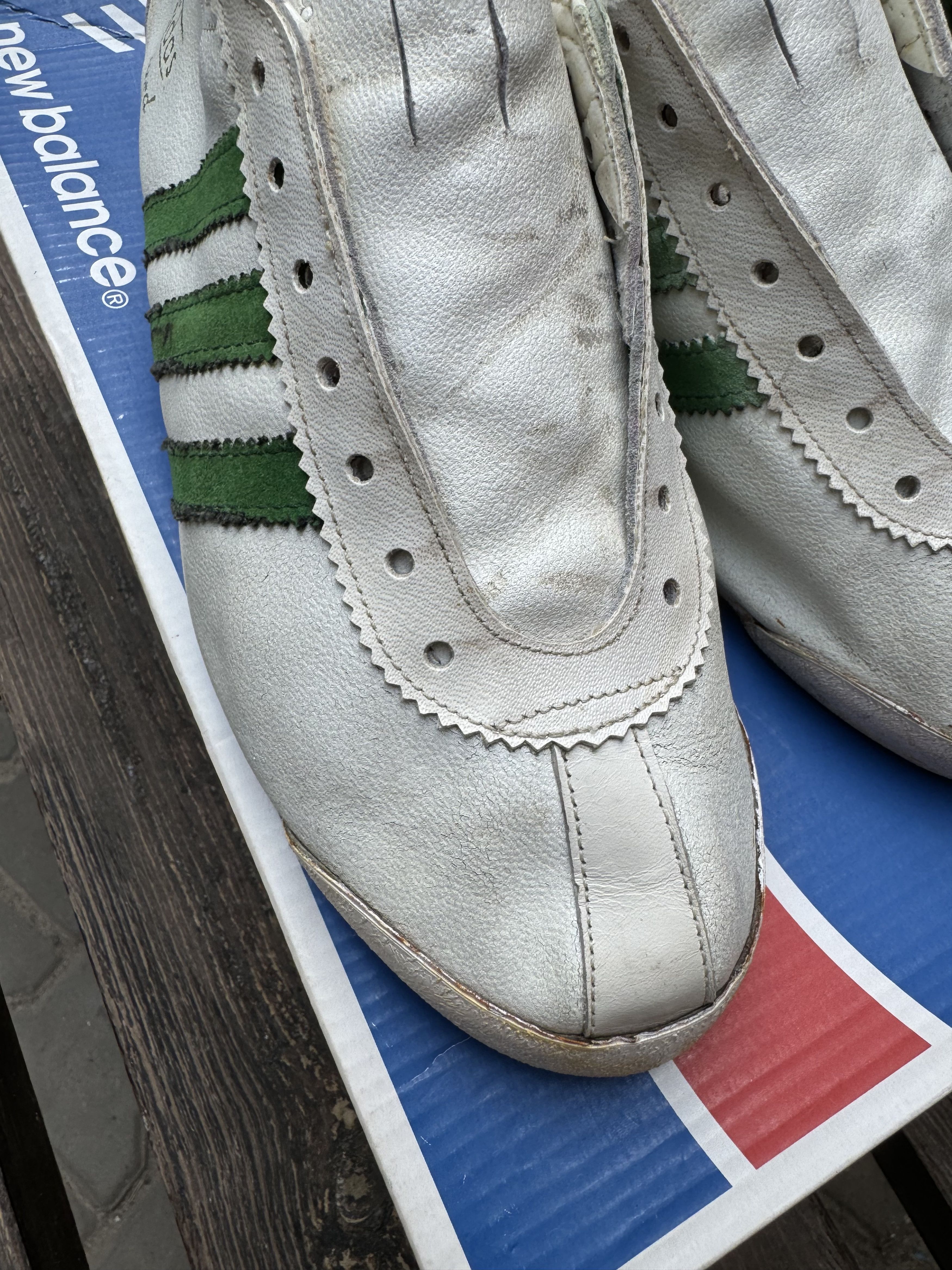 Adidas × Vintage Vintage Adidas Record Leather Sneakers Made in France Sz 8 Size US 8.5 / EU 41-42 - 11 Thumbnail