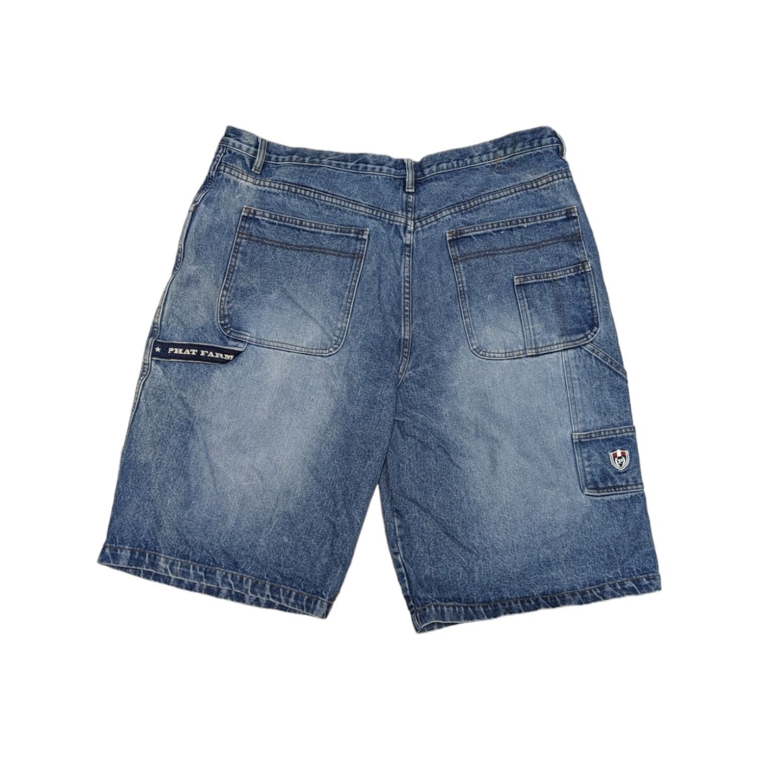 Phat Farm Vintage Y2K Phat Farm Carpenter Shorts Denim Cargo Jorts 42 Size US 42 / EU 58 - 1 Thumbnail