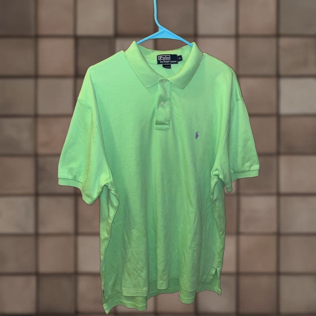 Polo Ralph Lauren Polo Ralph Lauren Men’s Polo Shirt XL Lime Green Short Sleeve Collared Logo Classic Casual Summer Size US XL / EU 56 / 4 - 1 Thumbnail