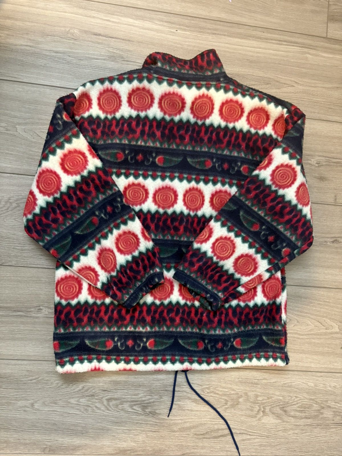 Vintage Vintage 1990's Bayclub Mexican Blanket Half Zip Jacket Size US L / EU 52-54 / 3 - 3 Thumbnail
