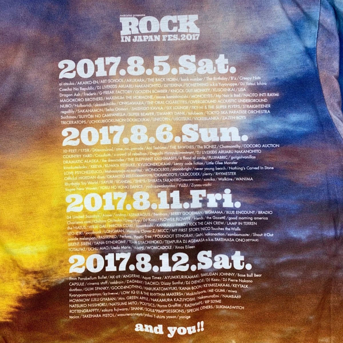 Japanese Brand ROCK IN JAPAN Fes 2017 Hitachi Seaside Park Concert Shirt Size US M / EU 48-50 / 2 - 5 Thumbnail