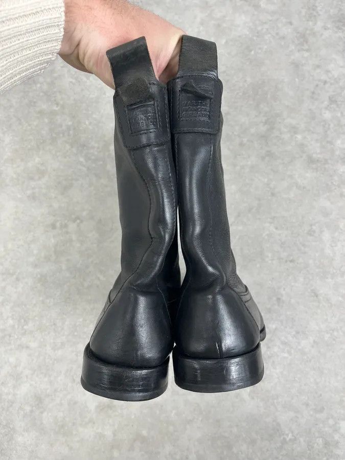 Marithe + Francois Girbaud Marithé + François Girbaud Black Leather Padded Biker Boots Size US 9 / EU 42 - 8 Thumbnail