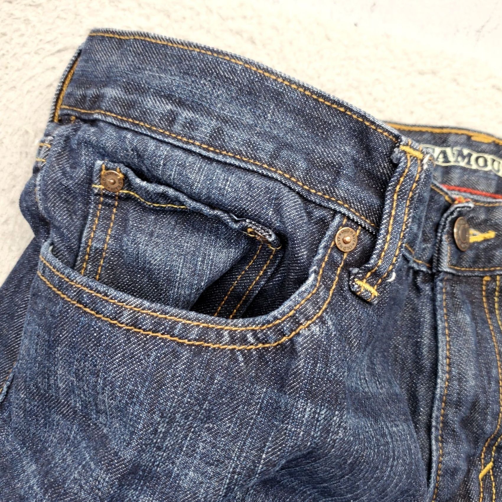 Old Navy Old Navy Famous Jeans Mens 34x32 Navy Denim Cotton Slim Fit Stretch Straight Leg Jeans Size US 34 / EU 50 - 8 Thumbnail