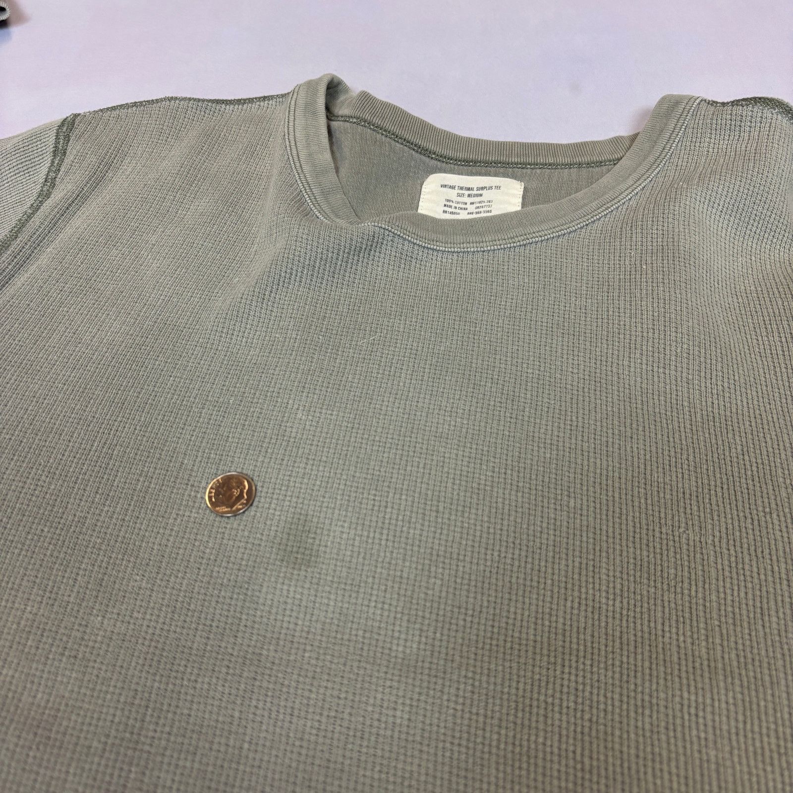 Buck Mason Buck Mason Vintage Thermal Surplus Tee Medium Army Retro Size US M / EU 48-50 / 2 - 7 Thumbnail