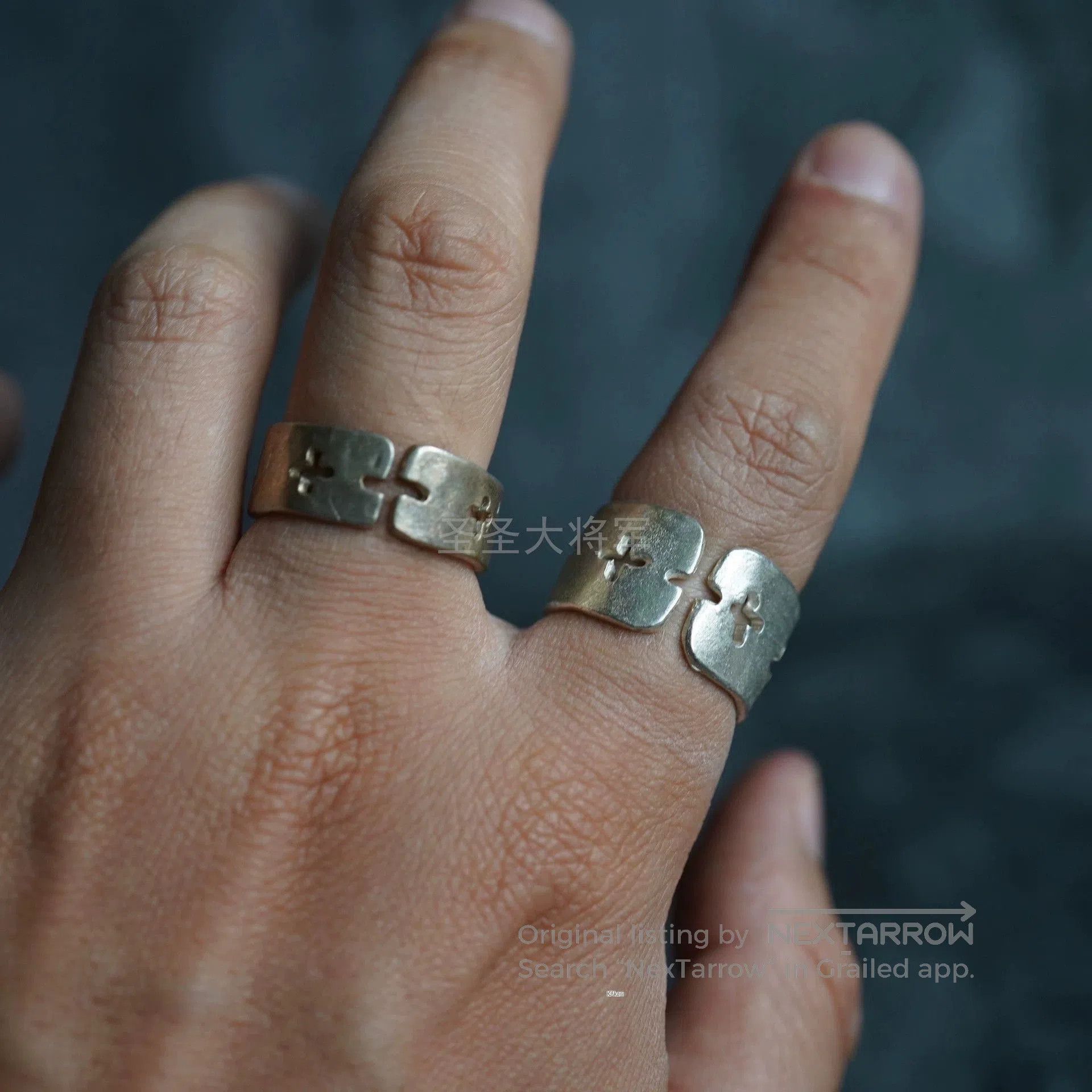 Ma+ Multi Cross Cutout Open Cuff Rings. Size ONE SIZE - 4 Thumbnail