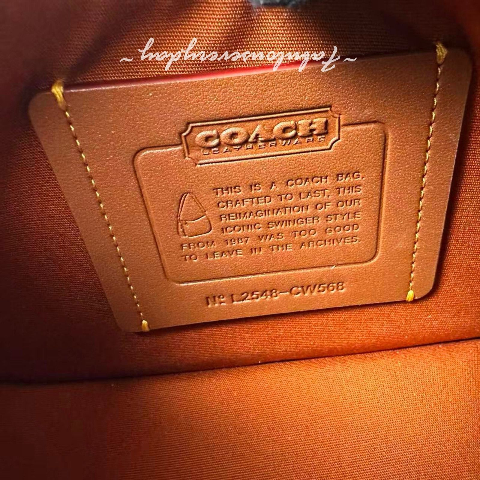 Coach Coach Swinger 20 Chain Crystal Sig Jacquard/Burnished Amber Size ONE SIZE - 9 Thumbnail