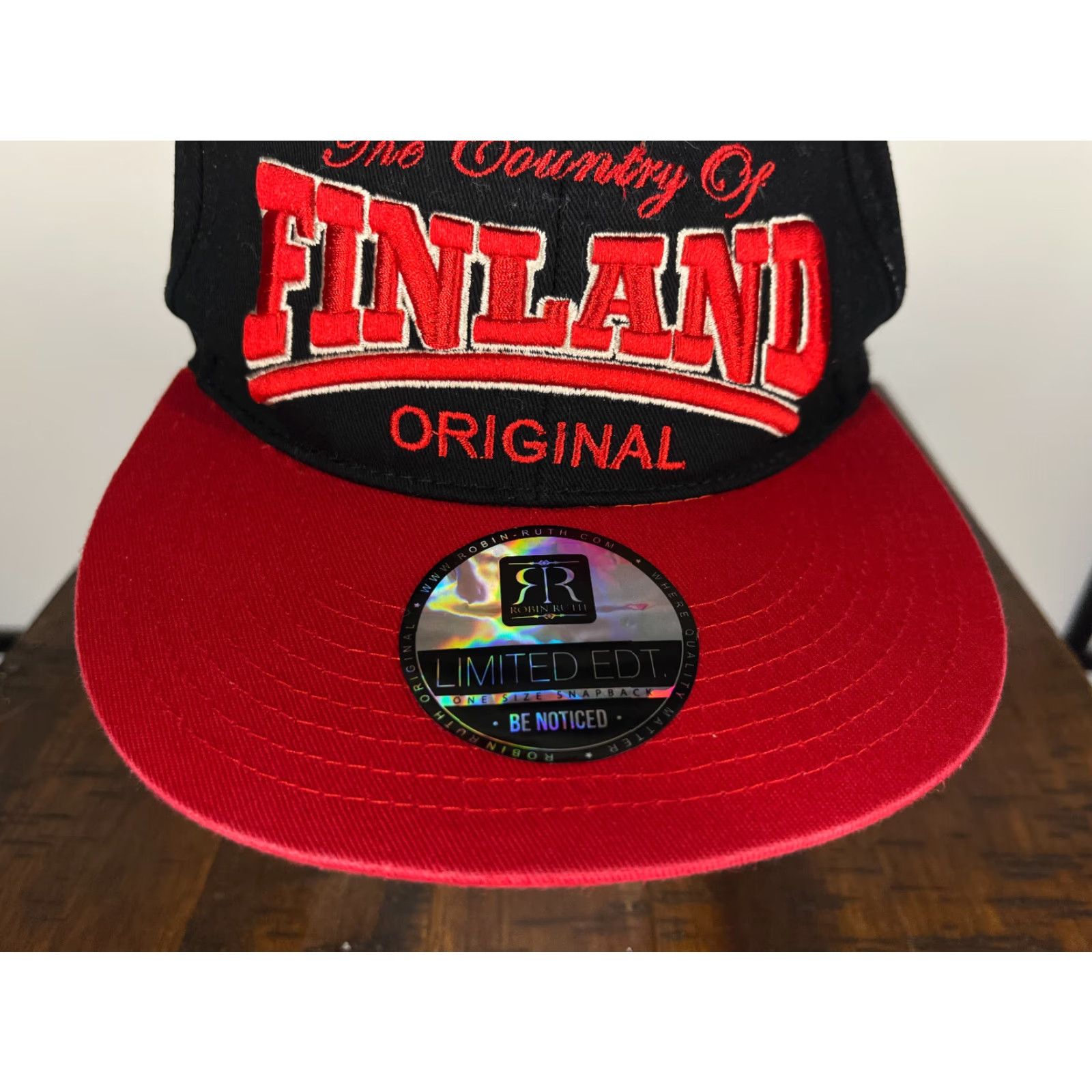 Vintage The Country Of Finland Cap Adult Red Black Cotton Limited Edition Size ONE SIZE - 3 Thumbnail