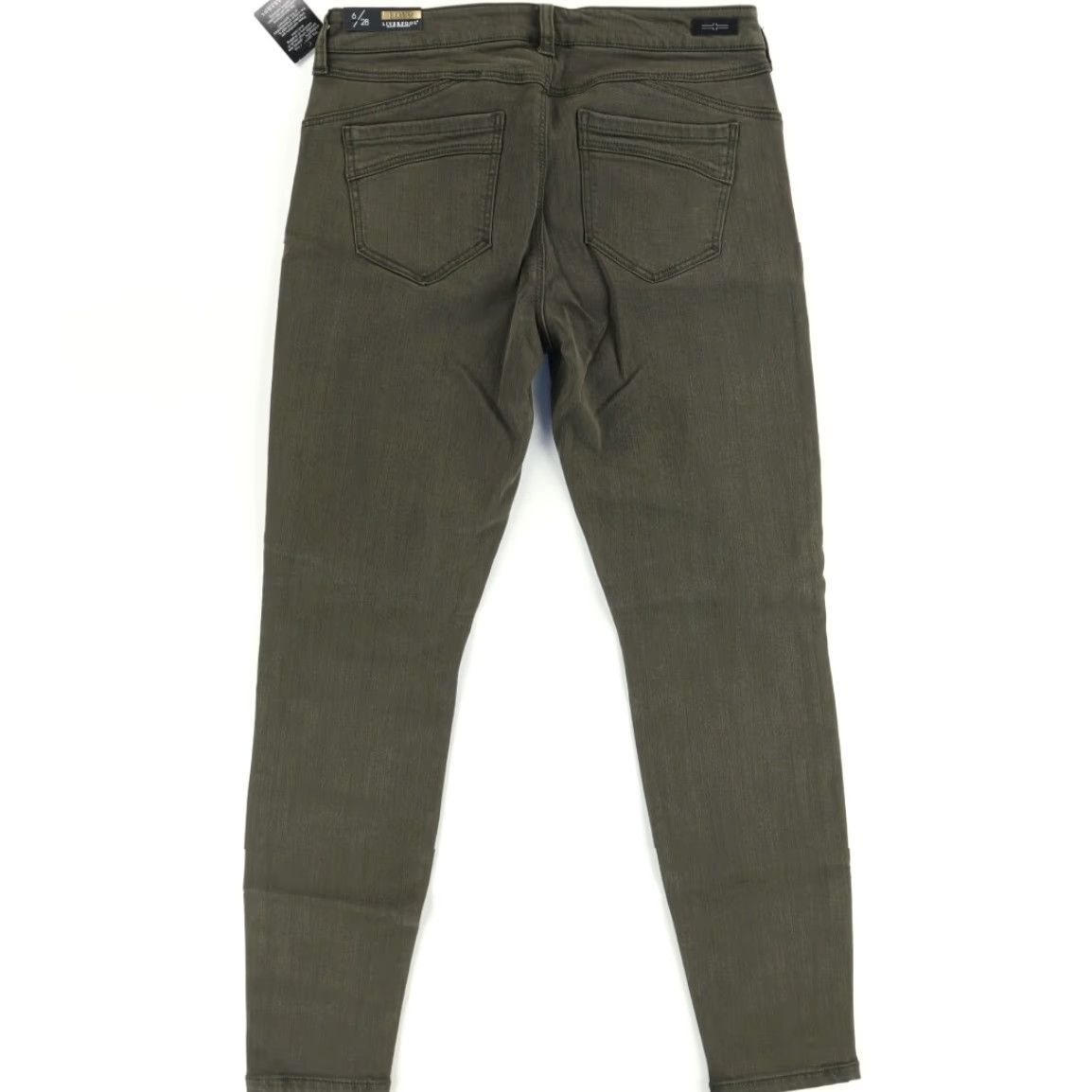 Vintage Liverpool Stretch Hugger Ankle Cotton Blend Canvas Jeans Green Women's 6 Size 28" / US 6 / IT 42 - 4 Thumbnail
