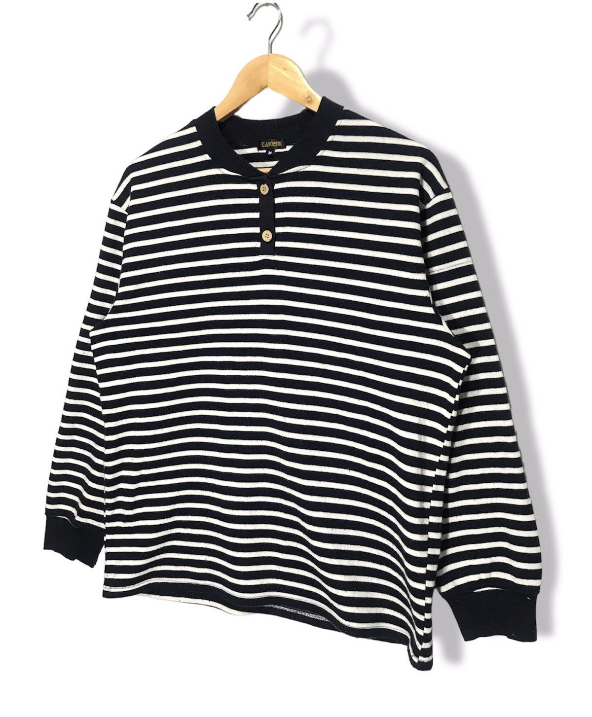 Japanese Brand × OVER THE STRiPES × Takumi Vintage Takemi Stripes Longsleeve Size US M / EU 48-50 / 2 - 2 Thumbnail
