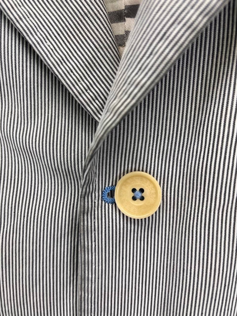 Burberry Vintage 90s Burberry Black Label Hickory Striped Coat Jacket Size US L / EU 52-54 / 3 - 15 Thumbnail