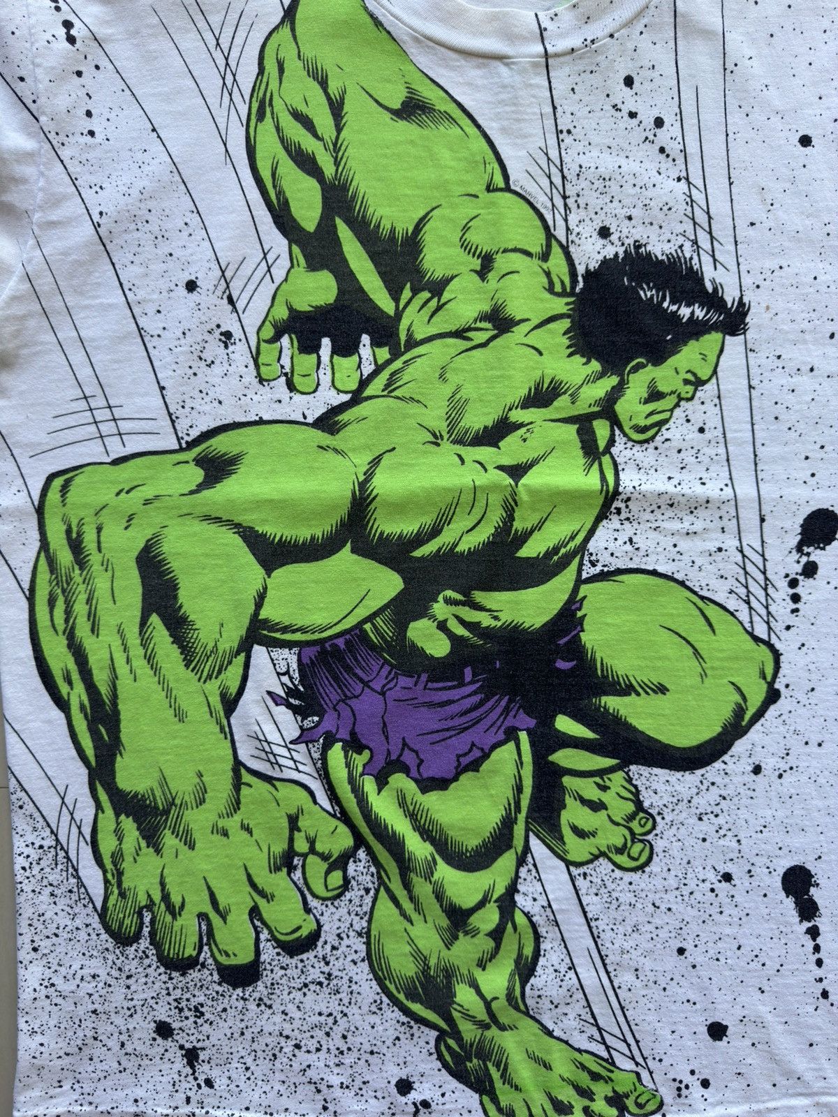 Marvel Comics 1992 The Incredible Hulk Avenger 90s VTG Marvel AOP Shirt Size US XL / EU 56 / 4 - 4 Thumbnail