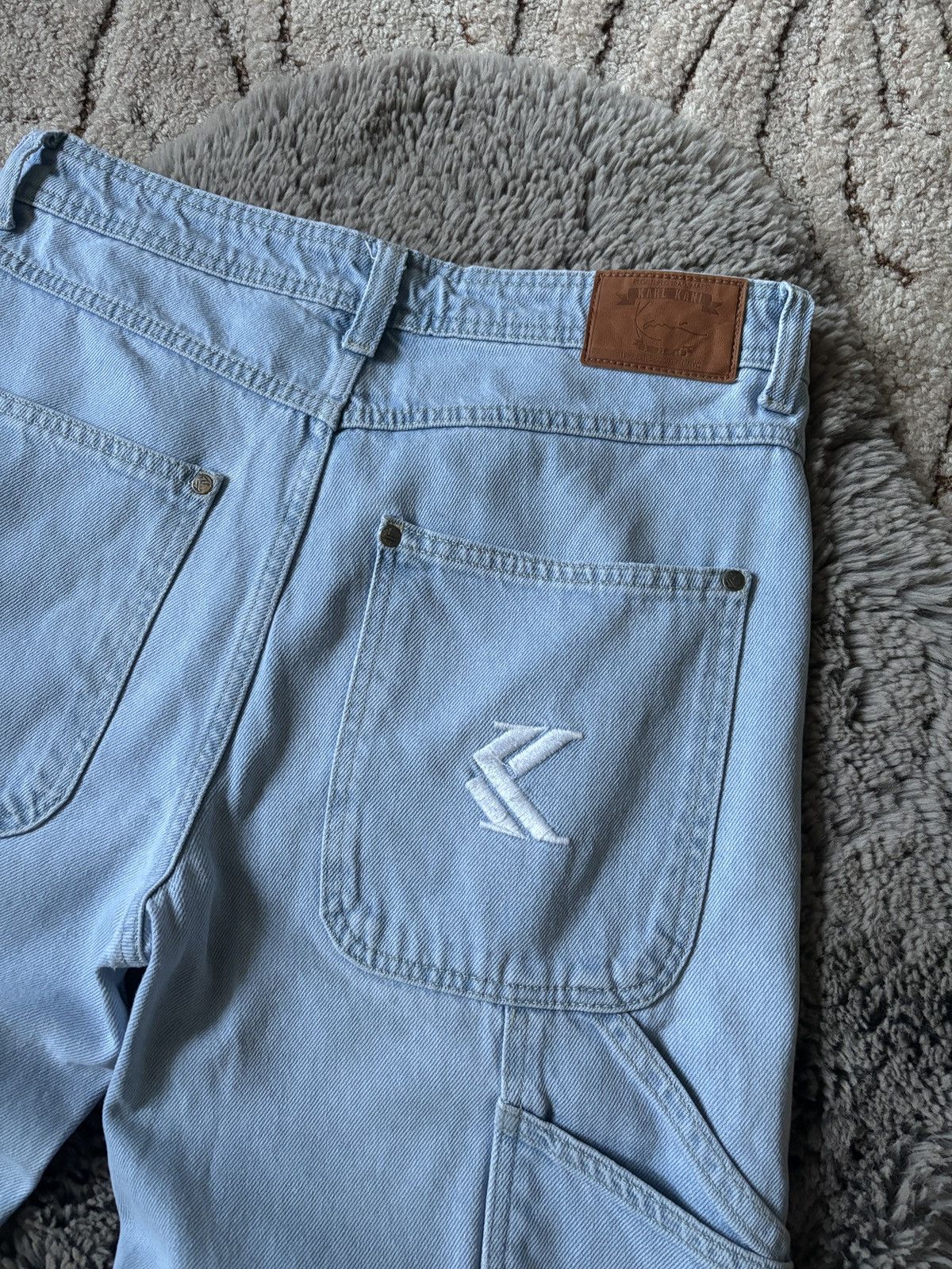 Karl Kani Karl Kani Jeans Carprenter Baggy Y2K blue denim pants Size US 31 - 4 Thumbnail