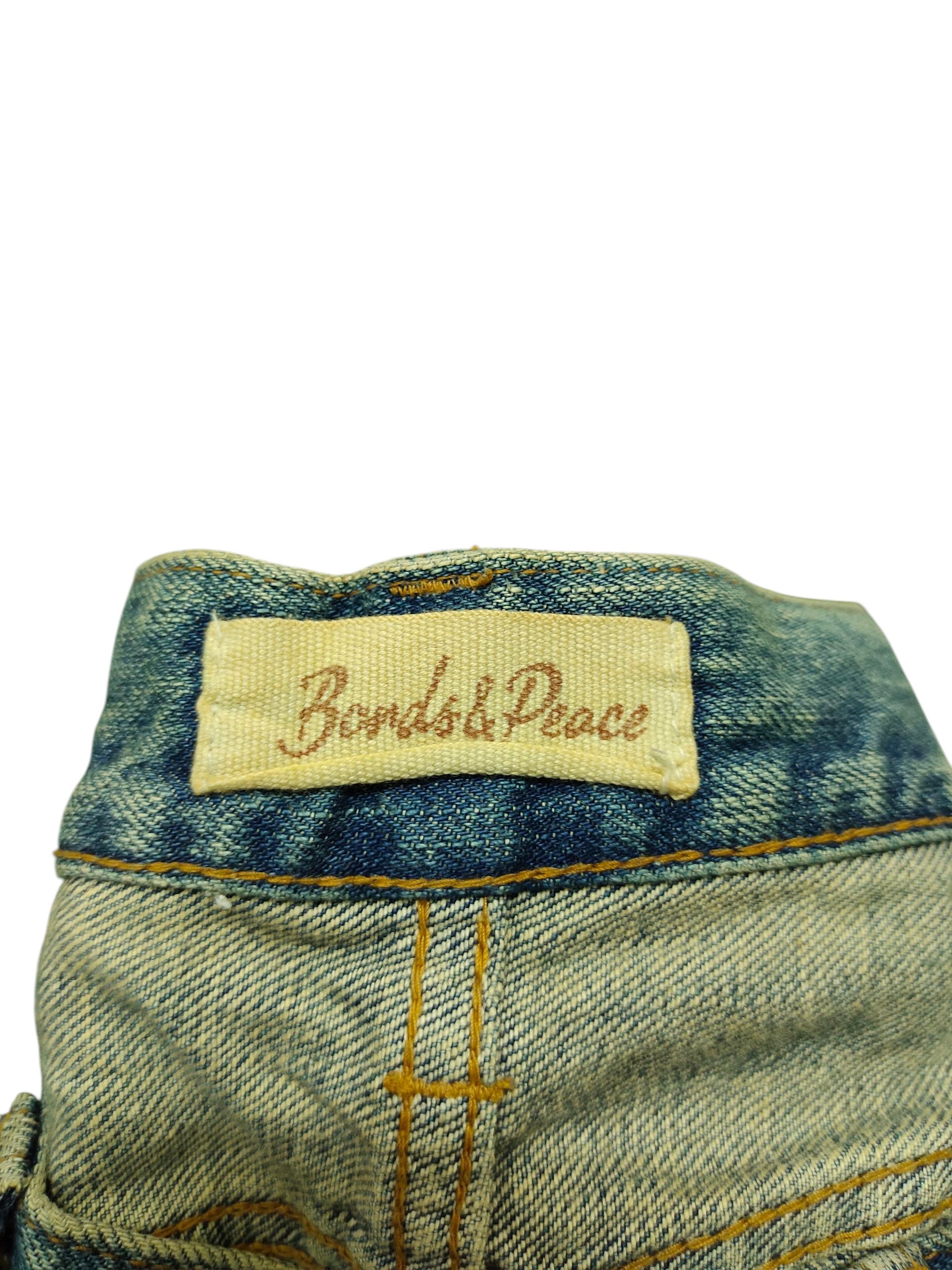 If Six Was Nine Flare Jeans Bonds & Peace Patchwork Distress Denim Bootcut Size US 31 - 9 Thumbnail