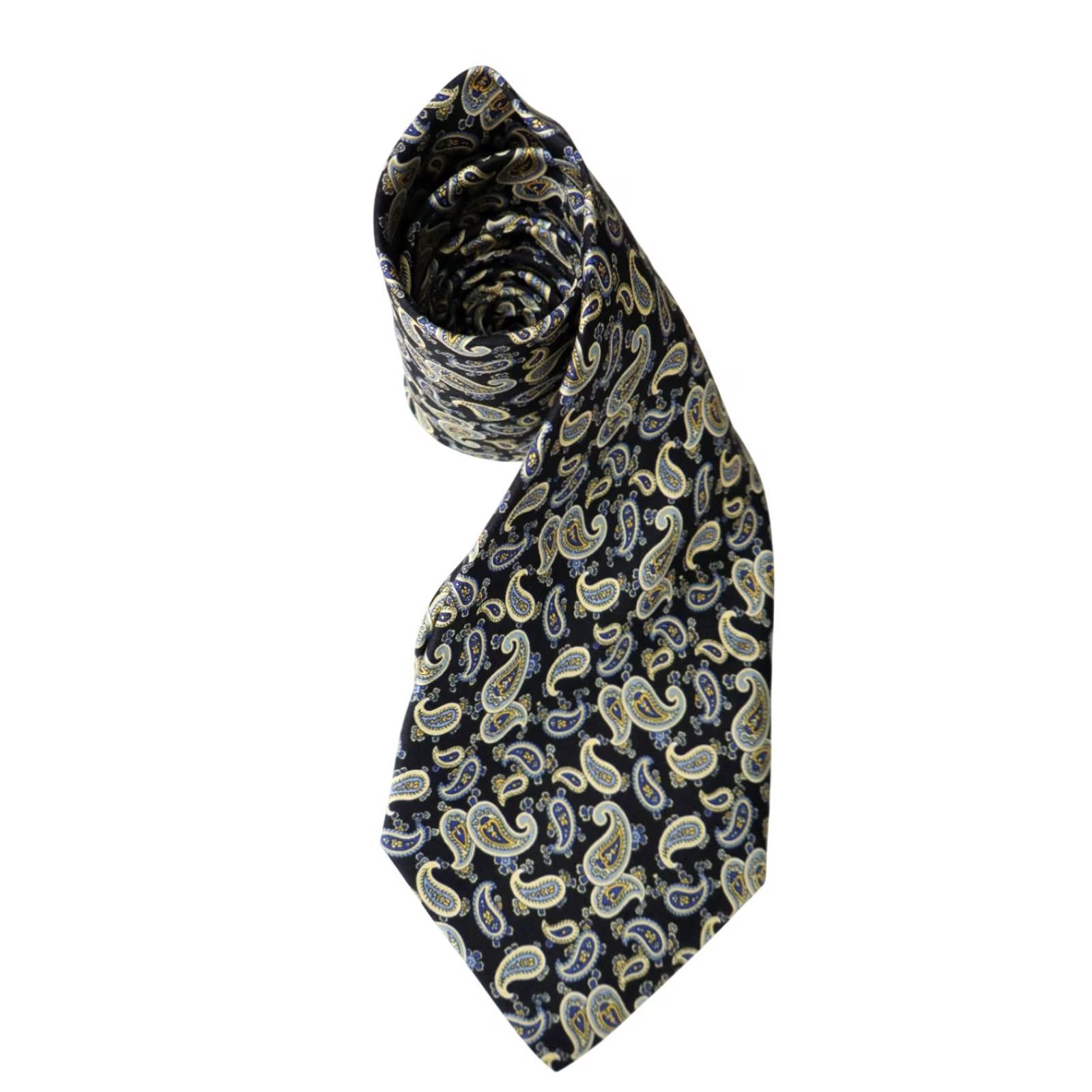 Vintage GIORGIO PASSIGATTI Tie Men's One Size 100% Silk Pointed Classic Paisley Size ONE SIZE - 2 Thumbnail