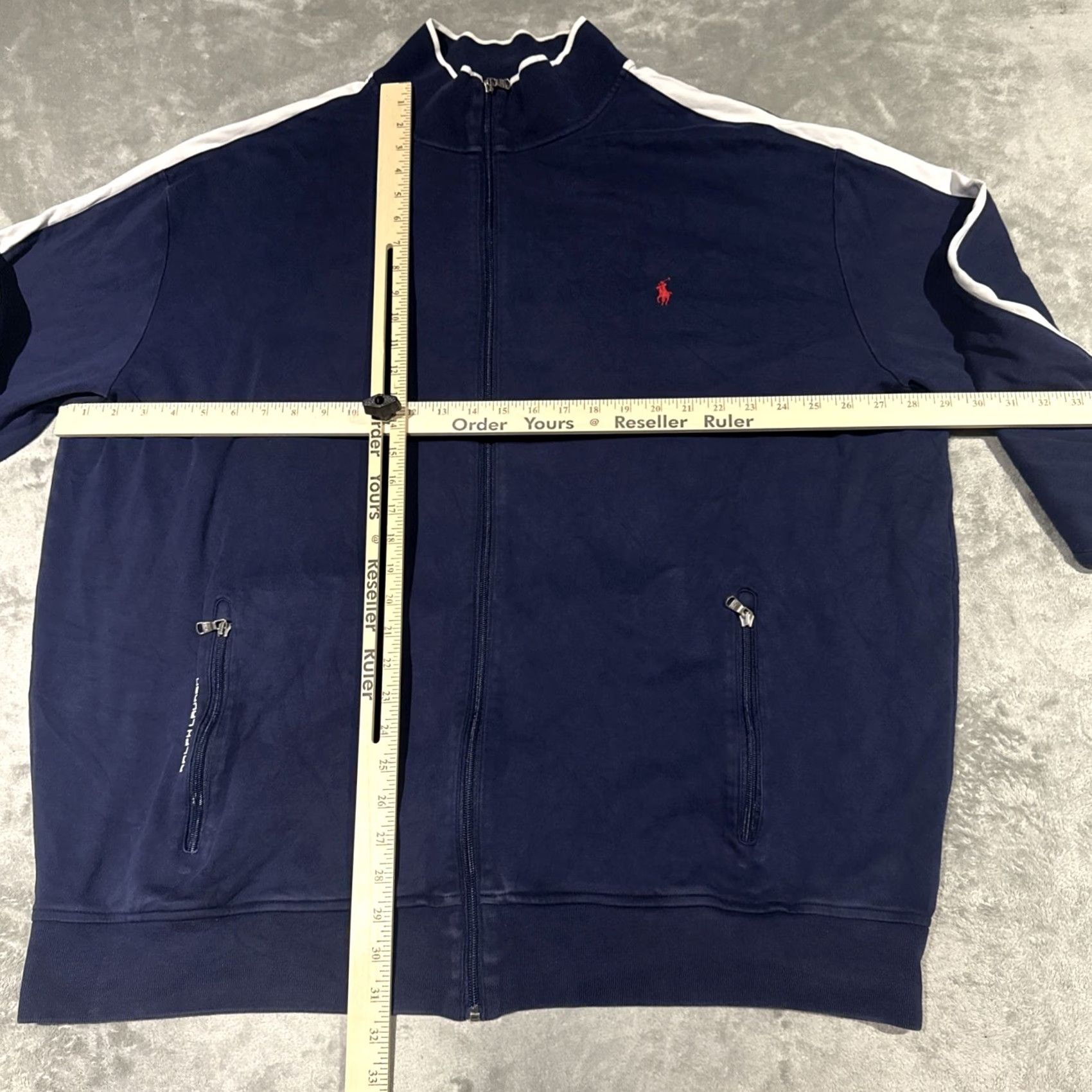Polo Ralph Lauren Polo Ralph Lauren Track Jacket Men 3XLT Navy Full Zip Interlock Size US XXL / EU 58 / 5 - 4 Thumbnail