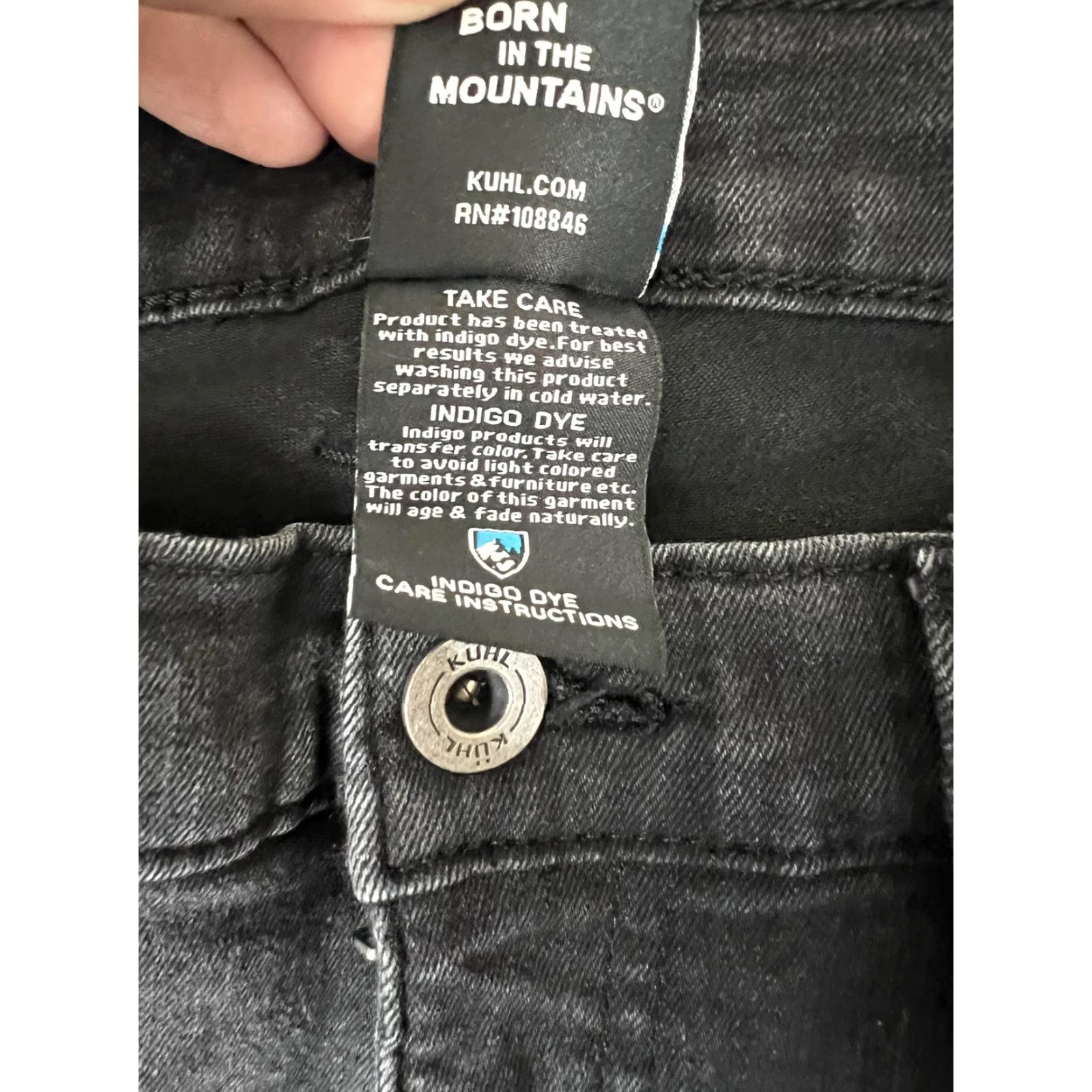 Denime Kuhl Jeans Womens 10 Black Dark Wash Slim Fit Skinny Stretch Denim Pants Casual Size 32" / US 10 / IT 46 - 4 Thumbnail