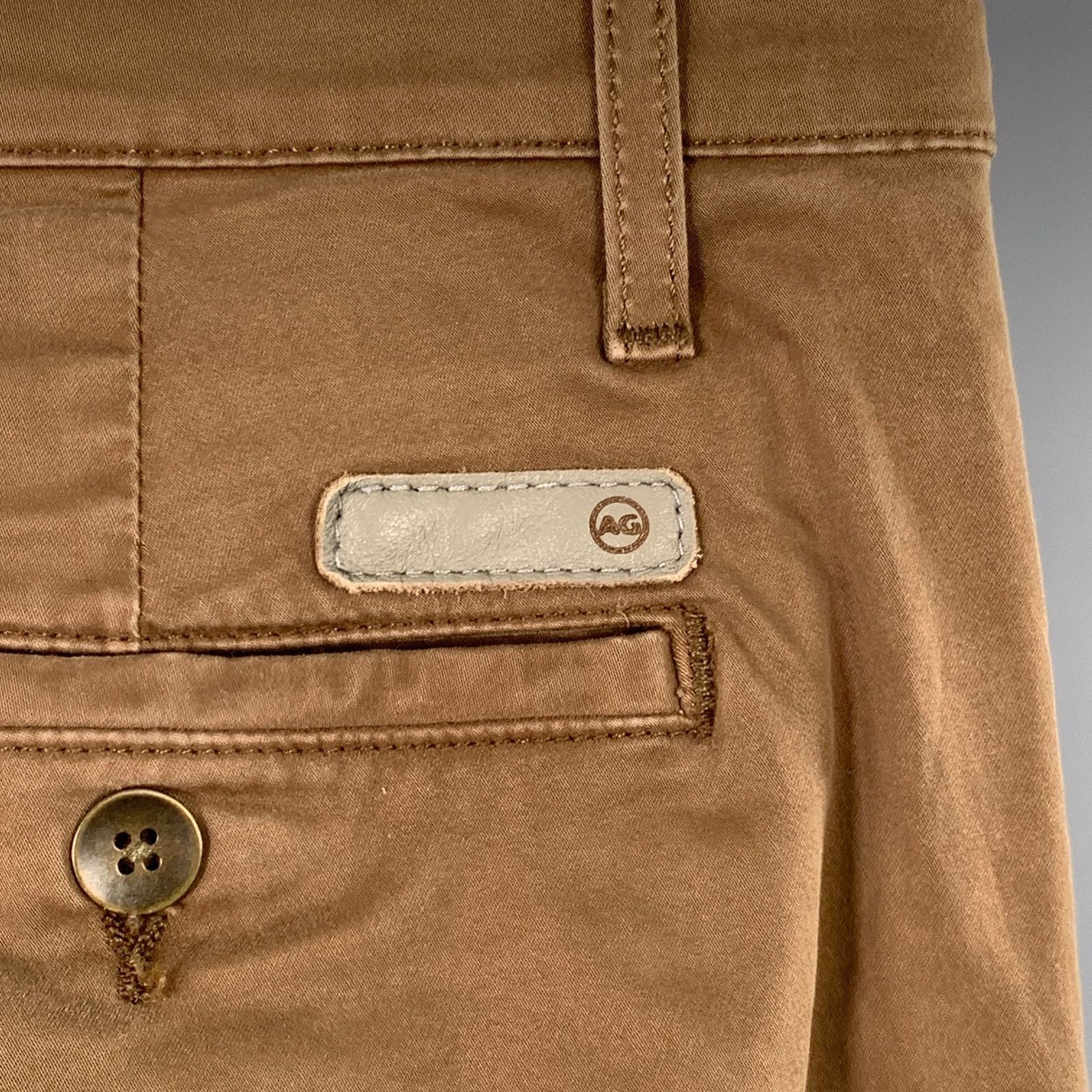 AG Adriano Goldschmied ADRIANO GOLDSCHMIED Size 29 Brown Cotton Blend Casual Pants Size US 29 - 3 Thumbnail
