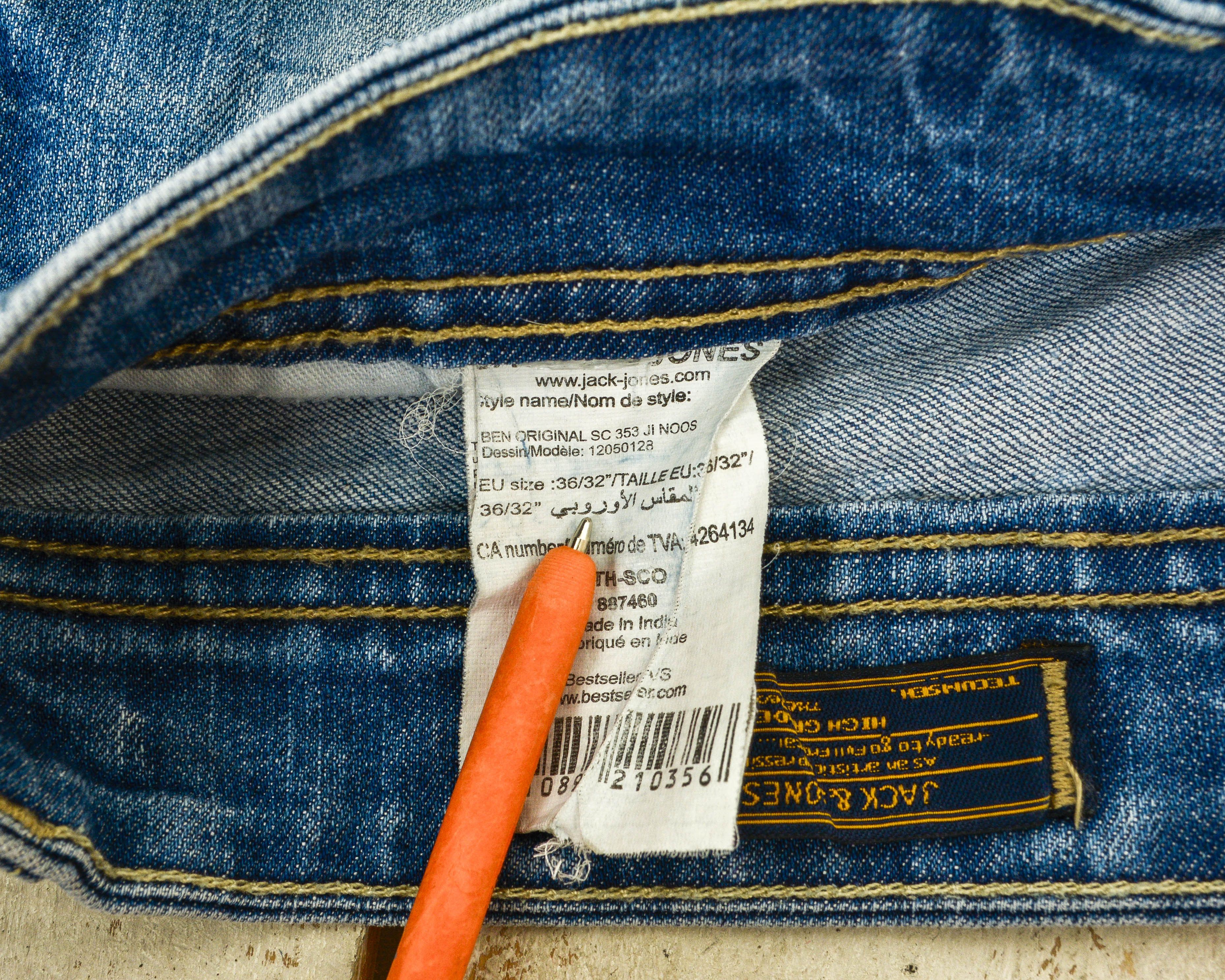 Jack & Jones Ben Men W36 L32 Slim Fit Skinny Jeans Denim Pants Trousers Size US 36 / EU 52 - 6 Thumbnail