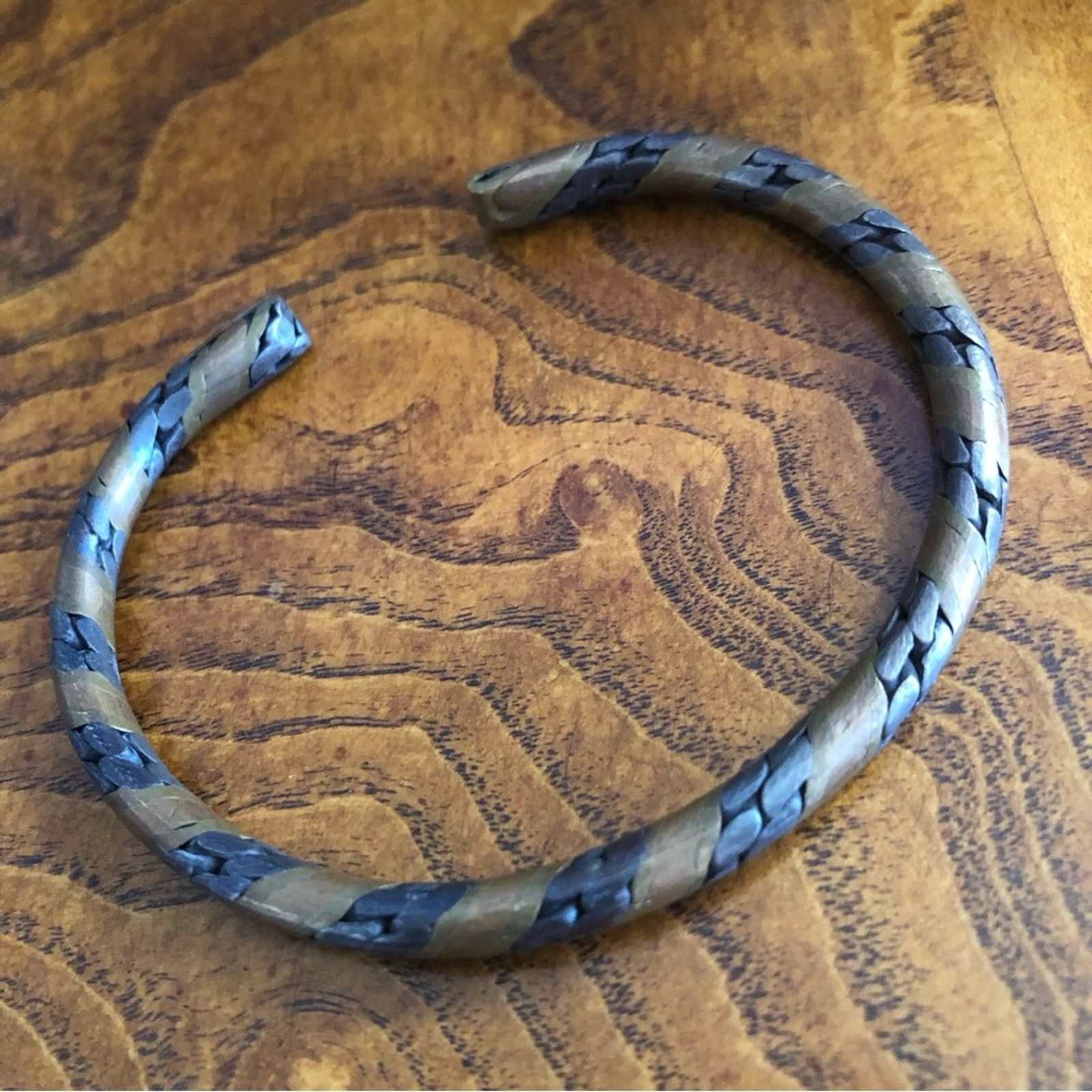 Vintage Vintage handcrafted triple metal braided bracelet Size ONE SIZE - 1 Thumbnail