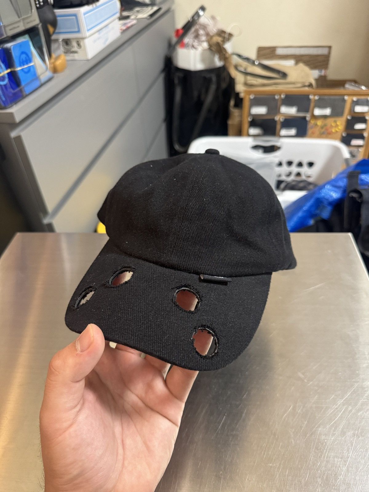 Gleb Kostin Solutions 2023 Gleb Kostin Solutions Cut Out Hole Cap Hat Black Size ONE SIZE - 1 Thumbnail