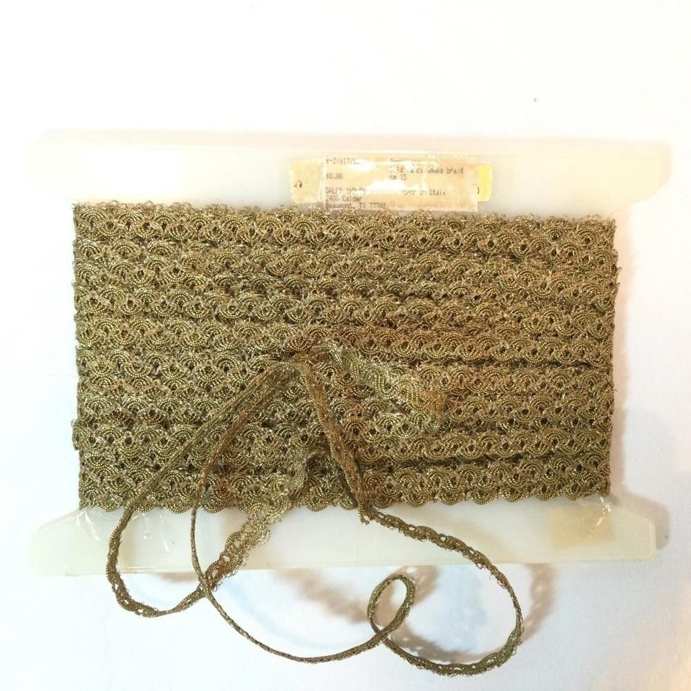 Designer Lacy Gold Metallic Snake Braid - 18 Yards Size ONE SIZE - 4 Thumbnail