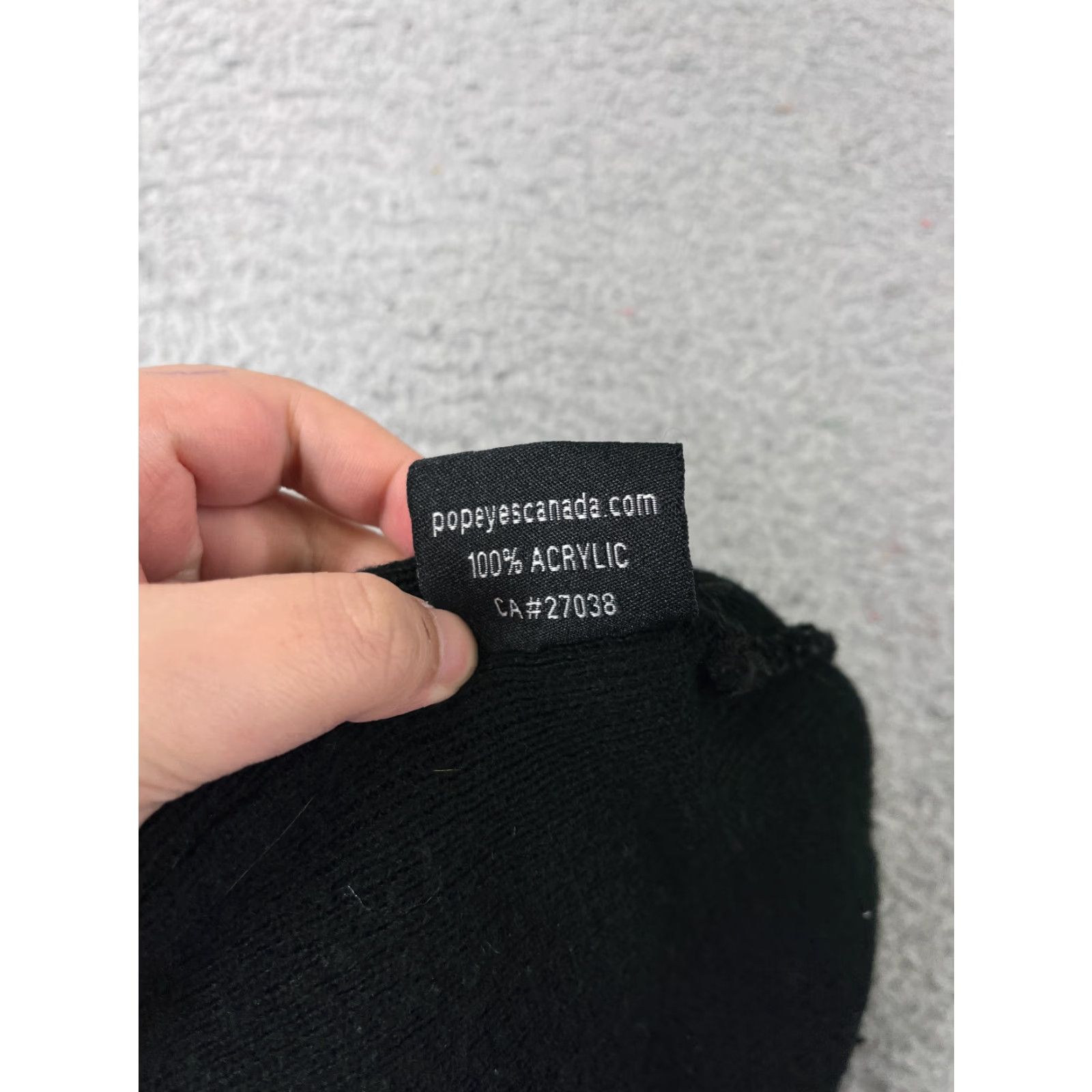 Vintage Popeye's Supplements Canada Beanie Adult One Size Black 100% Acrylic Knit Size ONE SIZE - 8 Thumbnail