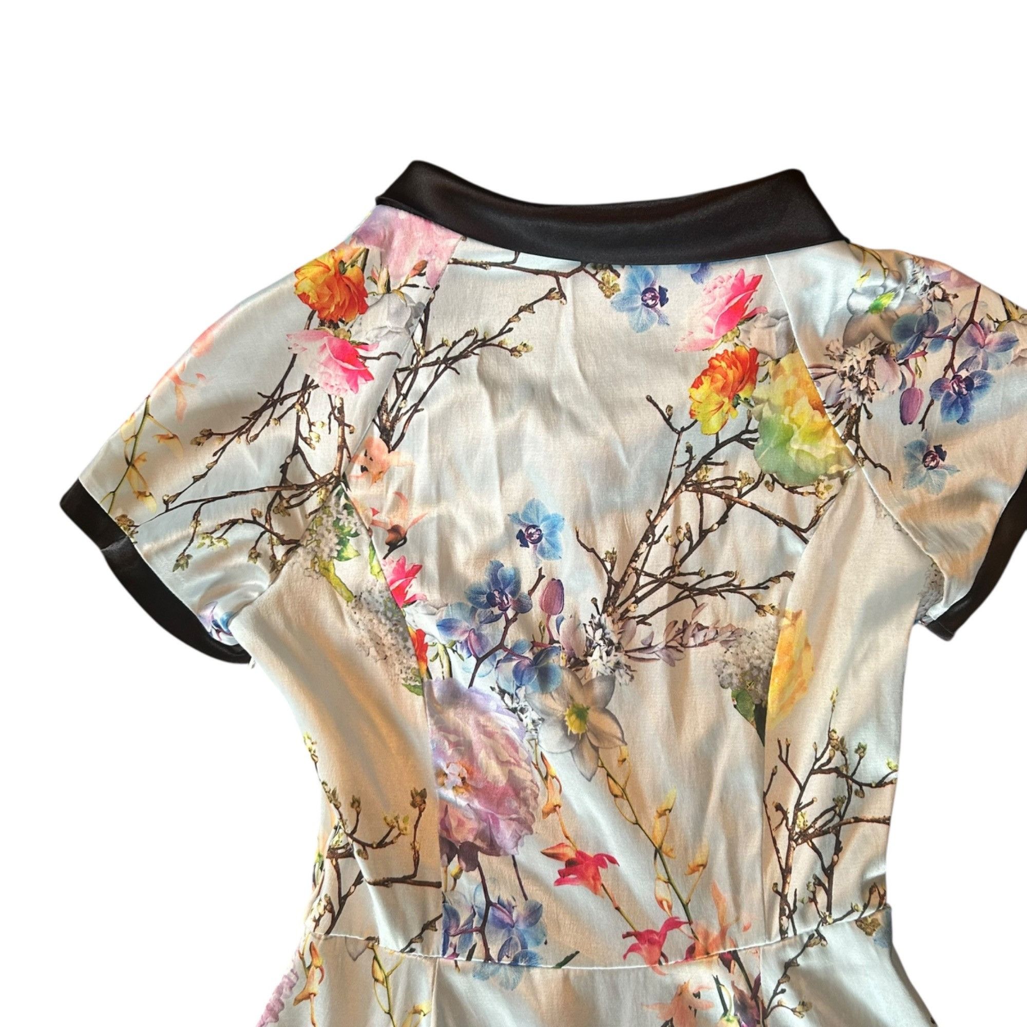 Other Hearts & Roses Floral Pinup Rockabilly Kimono Style Dress 4 Size S / US 4 / IT 40 - 2 Thumbnail