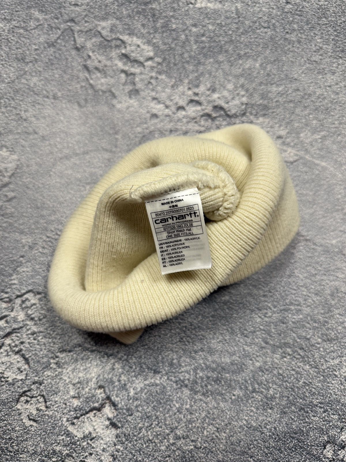 Carhartt Carhartt Beanie Hat White Winter Work Wear Outdoors Size ONE SIZE - 4 Thumbnail