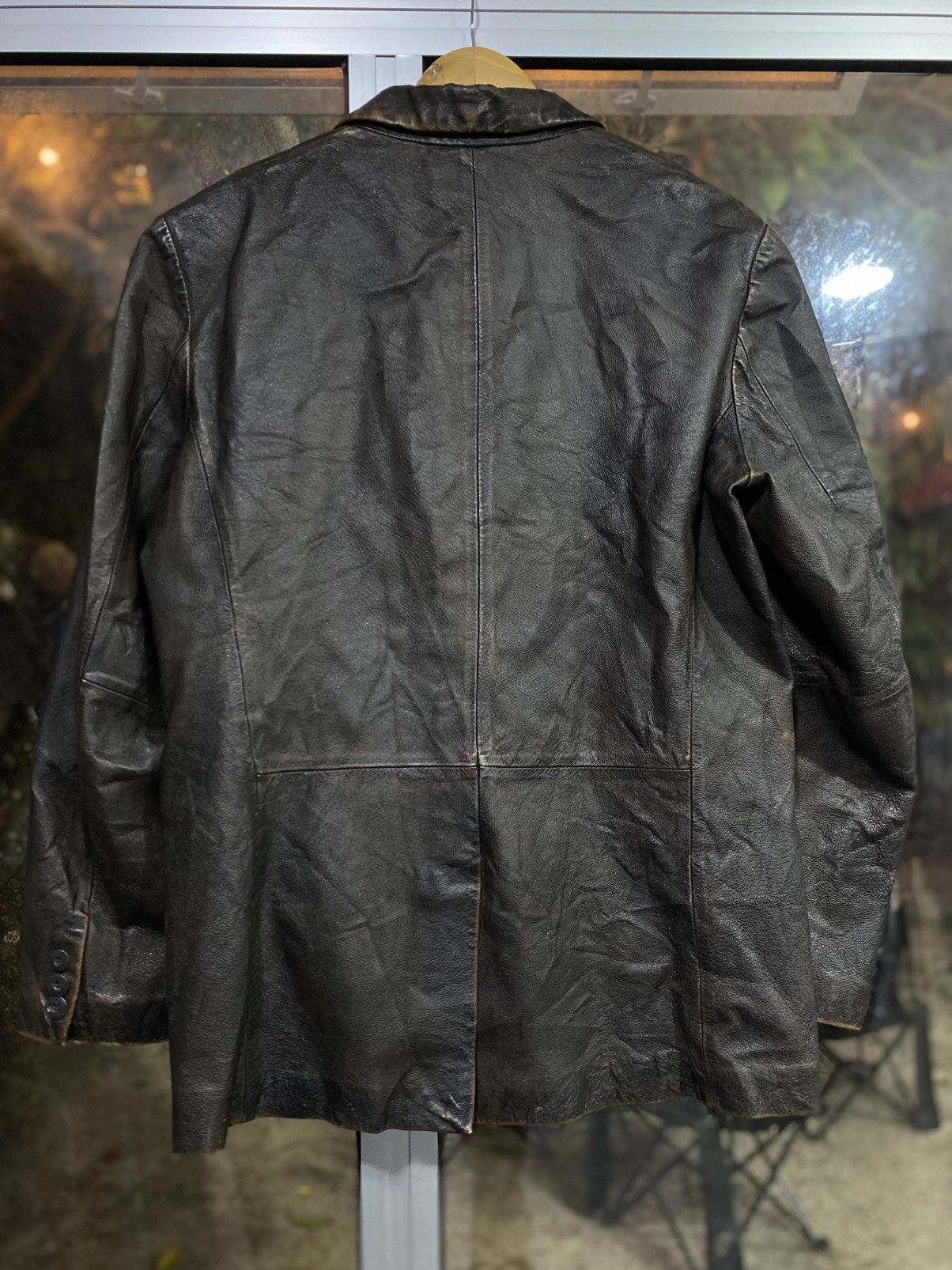 Japanese Brand Vintage Leather Jacket Men Blazer Collared Work Wilsons Size US M / EU 48-50 / 2 - 11 Thumbnail