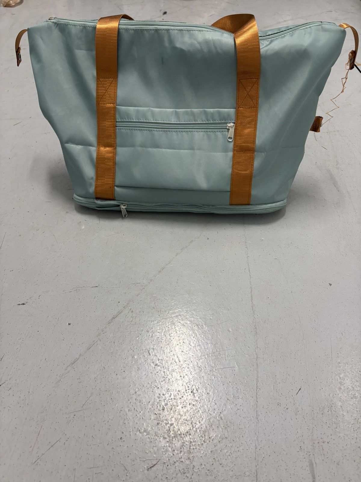 Other Merax Light Blue & Brown Bag with Zipper, Adjustable Strap Size ONE SIZE - 5 Thumbnail
