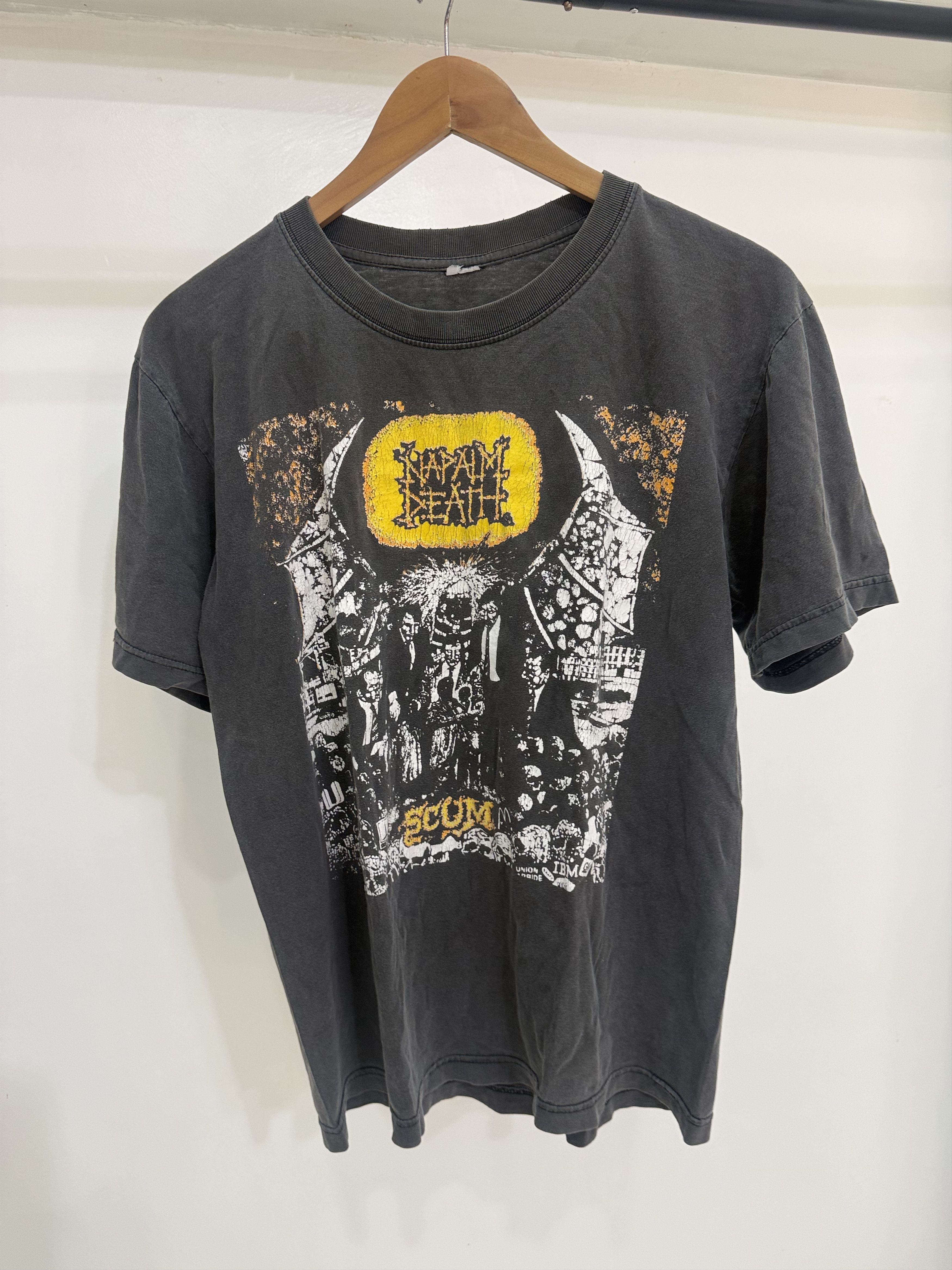 Band Tees Napalm Death Thrashed Vintage Faded Shirt Size US M / EU 48-50 / 2 - 2 Thumbnail