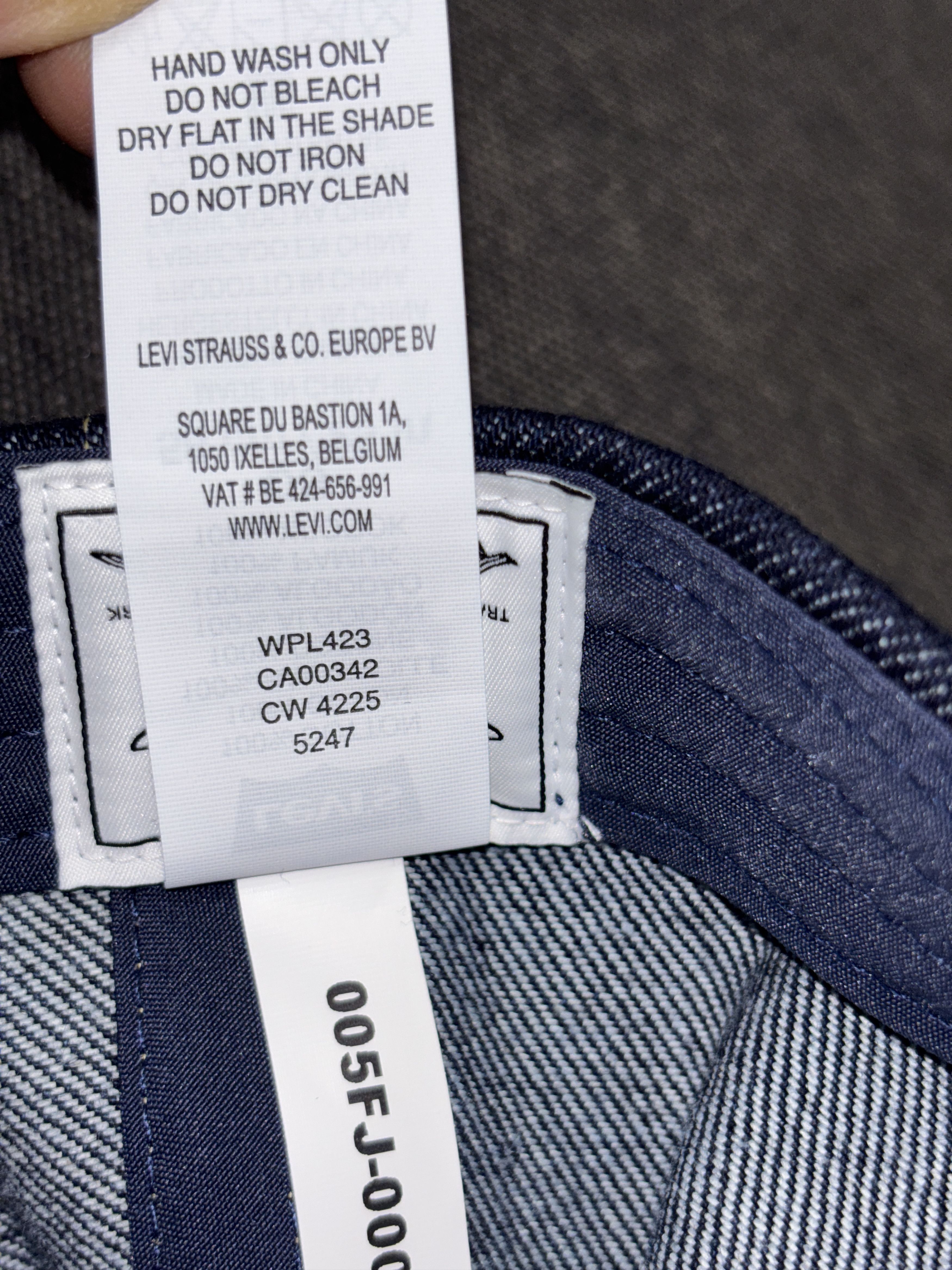 Levi's × Nike Nike Jordan x Levi's Denim Cap Rigid Rinse Blue 055FJ-0000 Size ONE SIZE - 18 Thumbnail